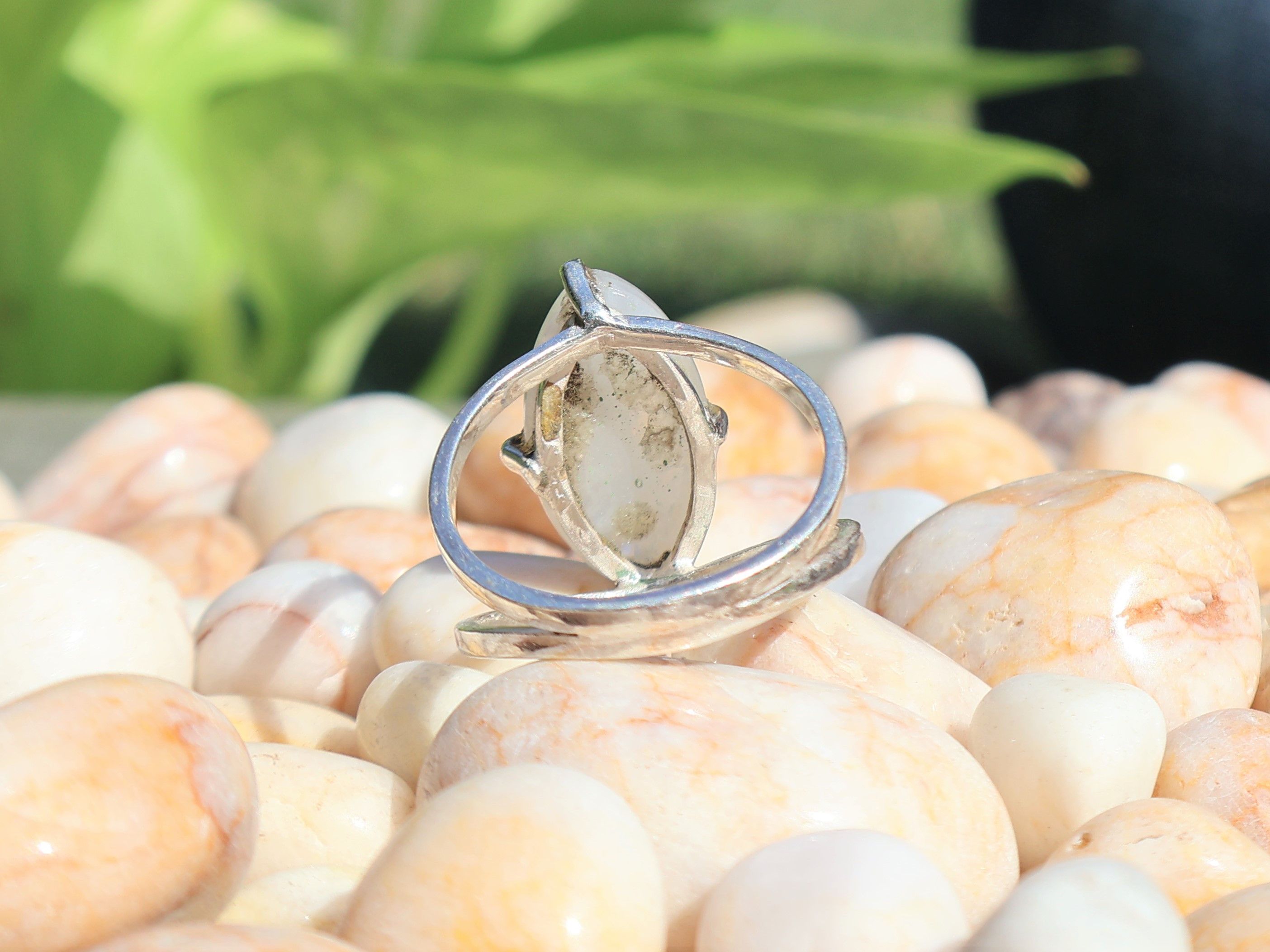 Handmade Rainbow Moonstone Ring, 925 Sterling Silver, Handmade Ring, Size ONE SIZE - 3 Thumbnail
