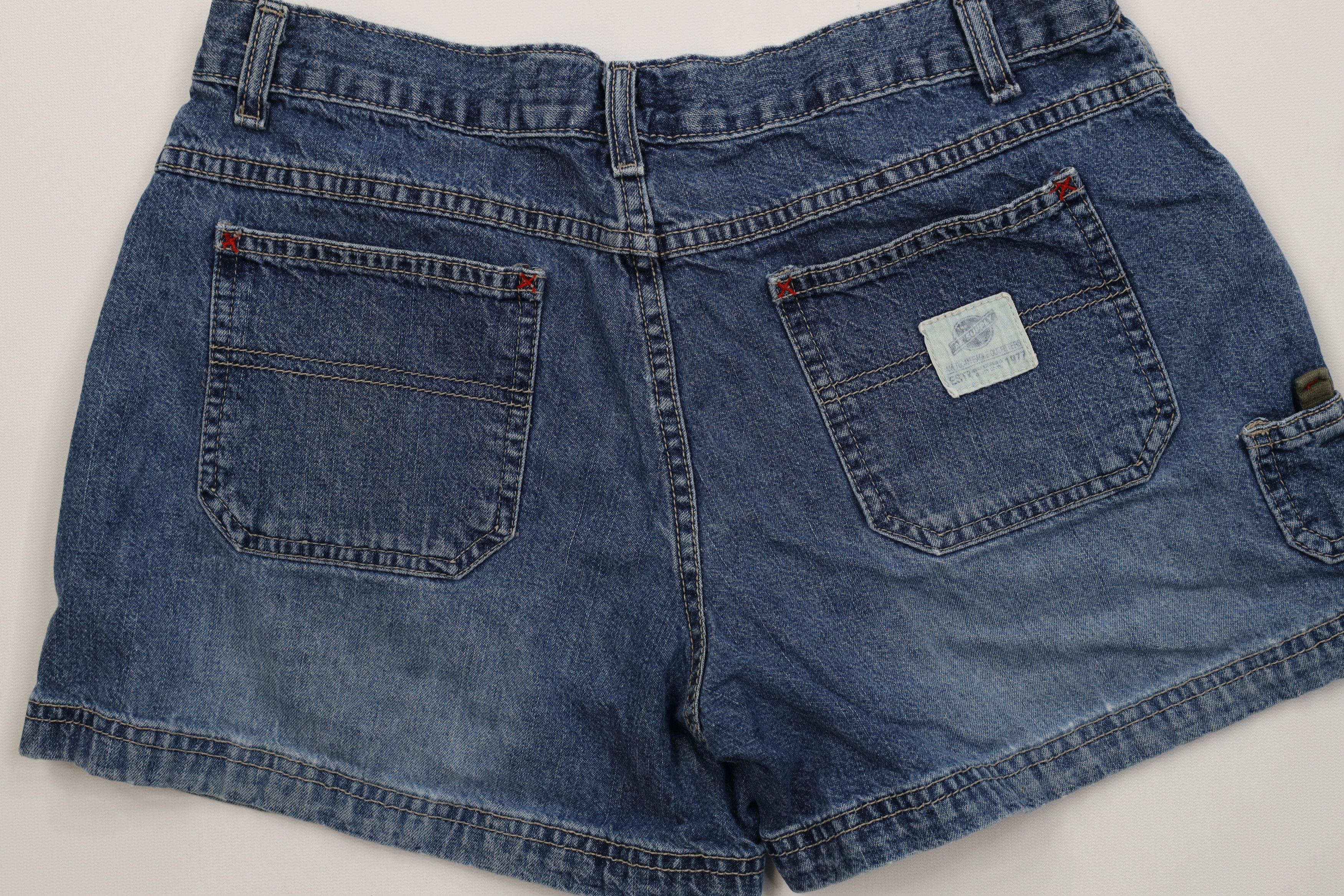 American Eagle Outfitters Vintage 90s American Eagle Workwear Denim Cargo Shorts Size 27" / US 4 / IT 40 - 10 Thumbnail