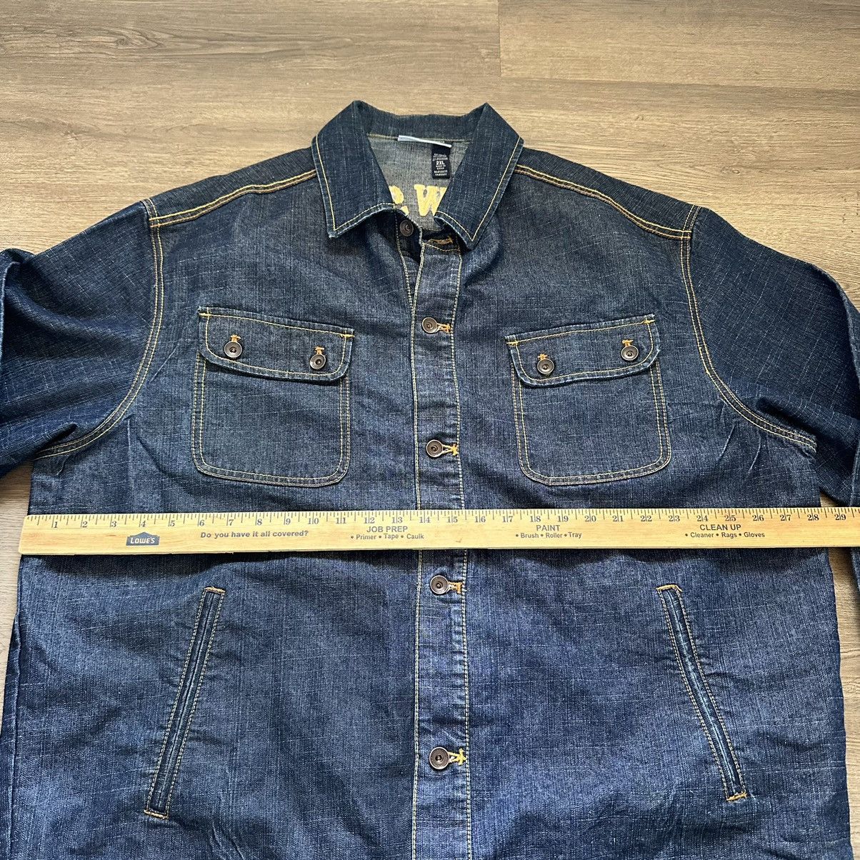 Rocawear × Vintage Vintage Rocawear Denim Blue Jean Jacket Button Up Rap Jay Z Size US XXL / EU 58 / 5 - 7 Thumbnail