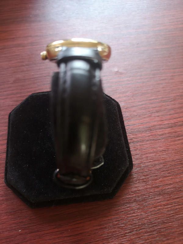 Designer Rotary gold dial black leather strap watch Size ONE SIZE - 10 Thumbnail
