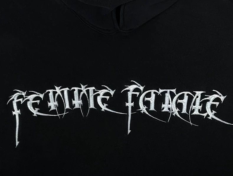 Balenciaga Balenciaga Distressed Sanskrit Embroidered Letter Logo Hoo Size US L / EU 52-54 / 3 - 5 Thumbnail