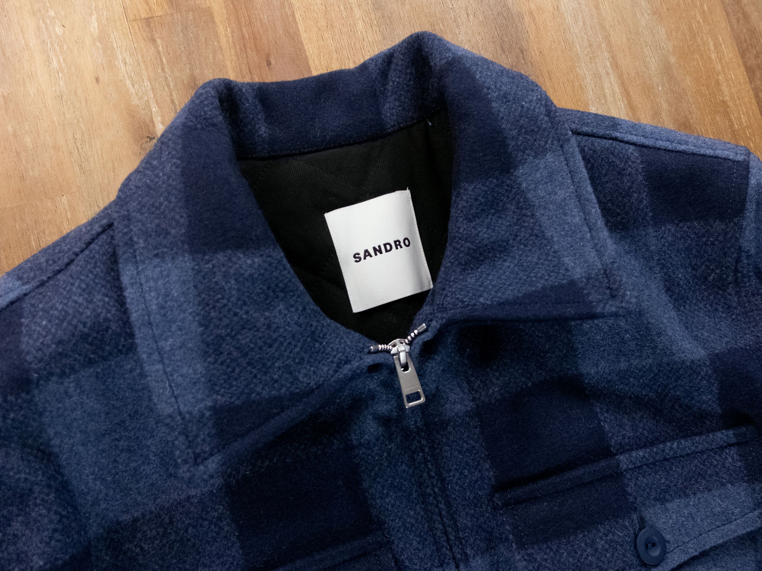 Sandro SANDRO Paris blue checkered light padded wool jacket Medium Size US M / EU 48-50 / 2 - 6 Thumbnail