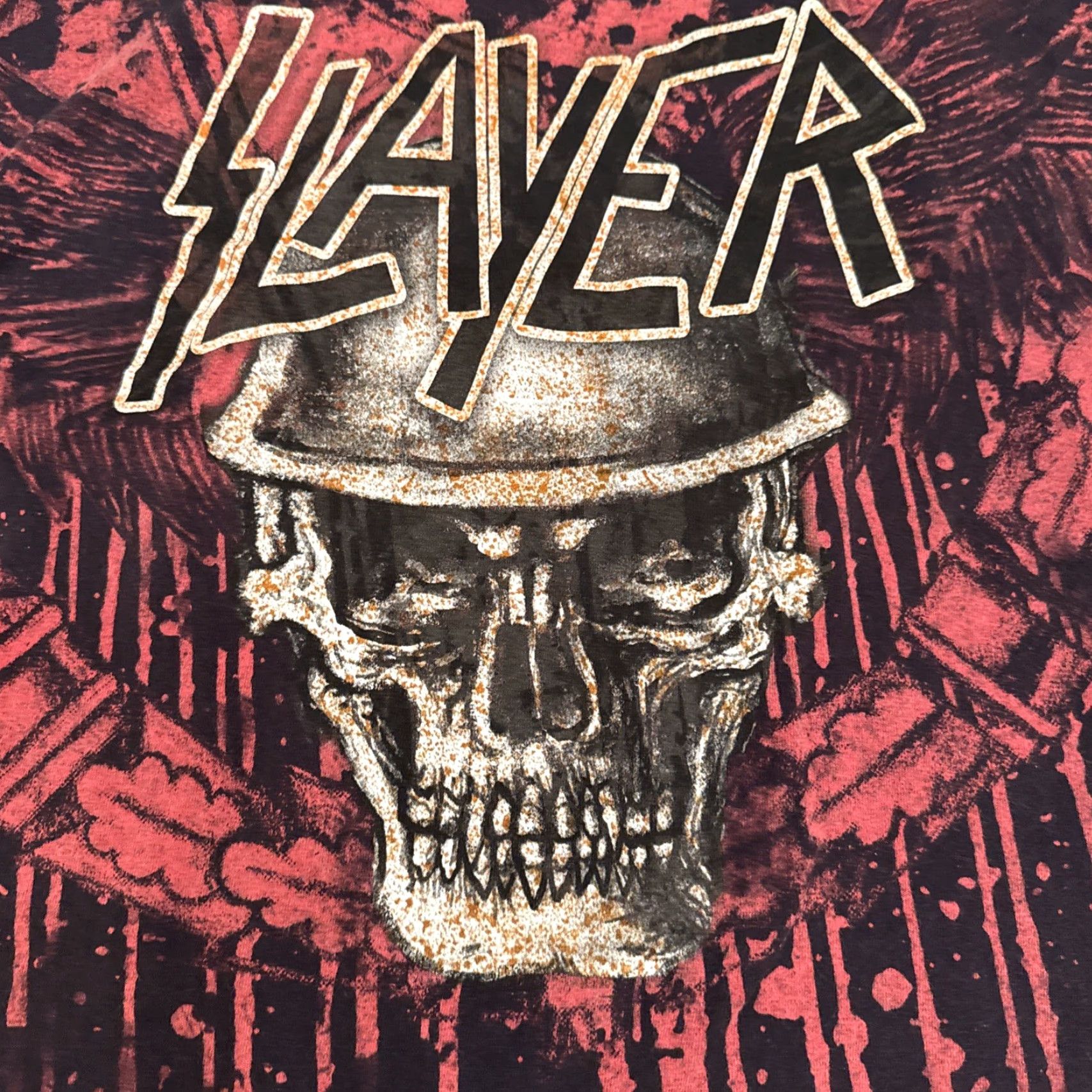 Hanes Rare Slayer Y2K shirt 2009 metal original tour Large Hanes Heavy Skull T-Shirt Red 90s Music Graphic Tee Men L Skull Confidently Size US L / EU 52-54 / 3 - 2 Thumbnail