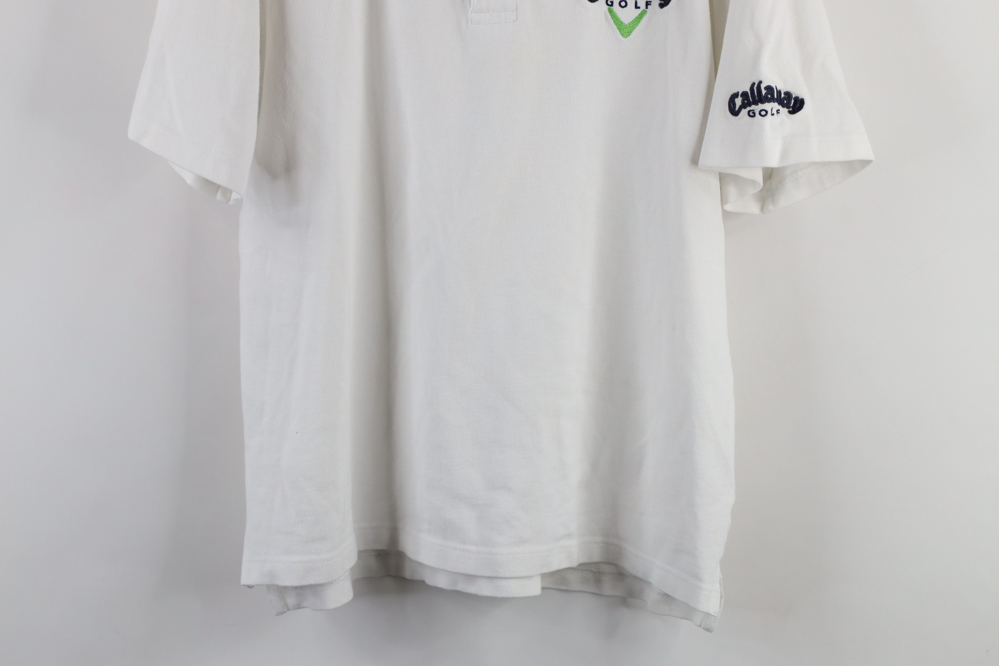 Callaway × Vintage Vintage 90s Callaway Golf Collared Golfing Polo Shirt White Size US L / EU 52-54 / 3 - 3 Thumbnail
