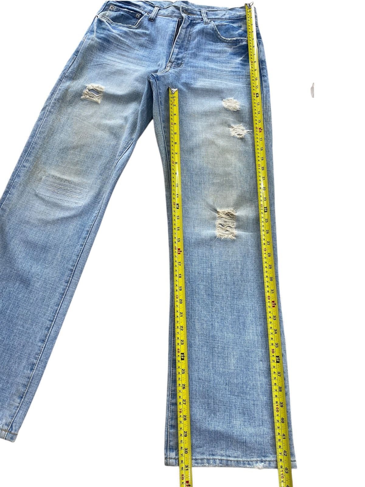 Japanese Brand Japanese Brand Faded Wash Ripped Style Straight Leg Jeans Size US 31 - 8 Thumbnail