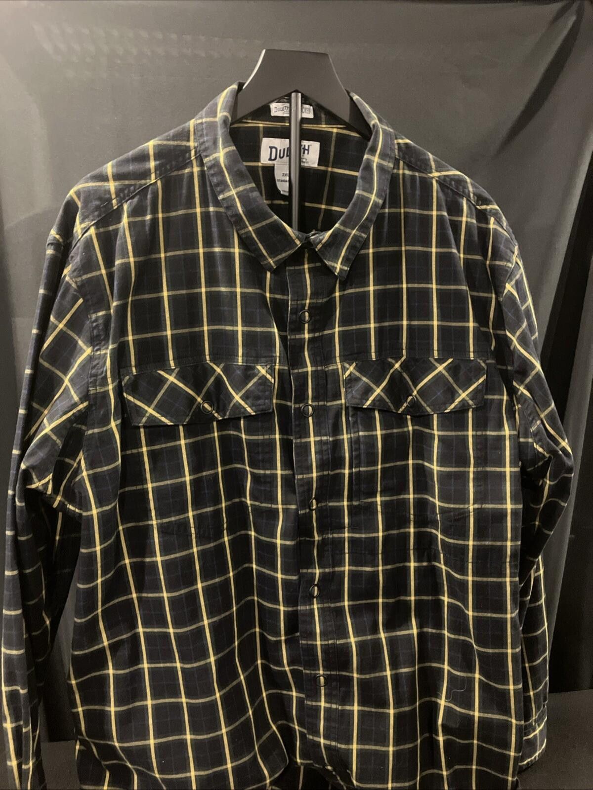 Duluth Trading Company Duluth Trading Co. Snap Closure Flannel Plaid Men's Shirt 2X Size US XXL / EU 58 / 5 - 6 Thumbnail