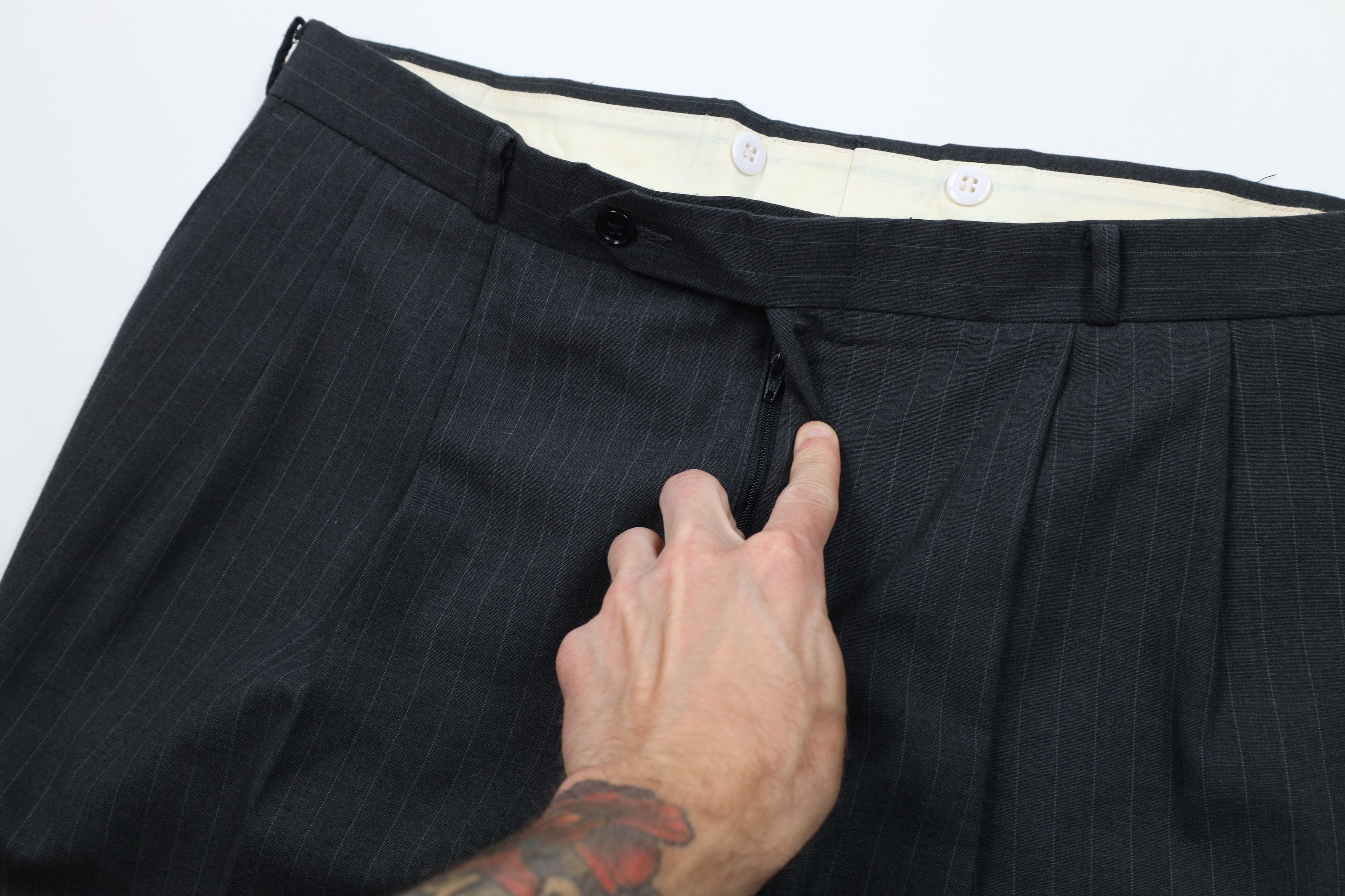 Vintage Vintage 70s Streetwear Pinstriped Wide Leg Chino Pants USA Size US 40 / EU 56 - 6 Thumbnail