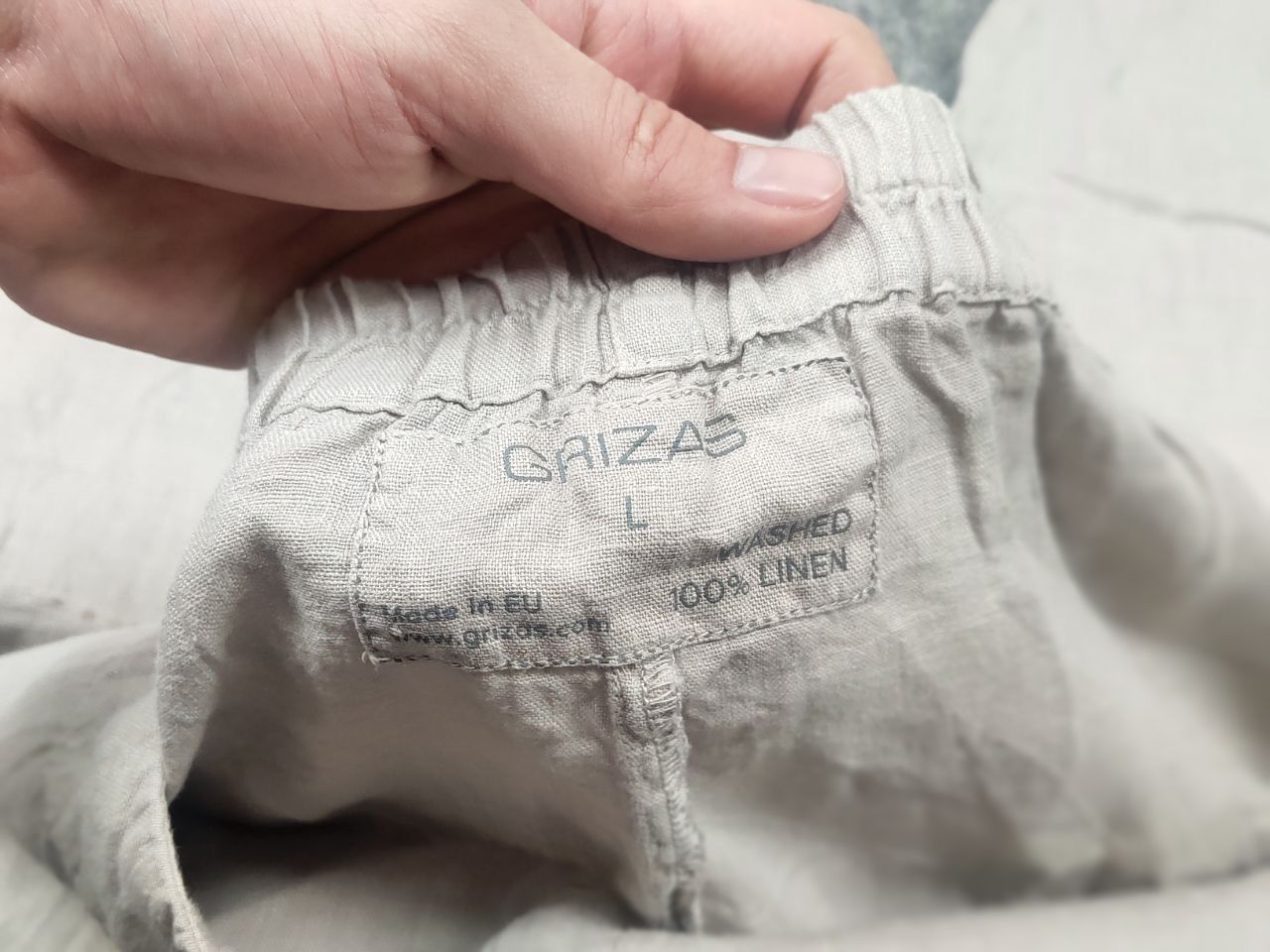 Vintage Grizas Design Minimalist Beige Linen Baggy Ankle Pants Size 32" / US 10 / IT 46 - 12 Thumbnail