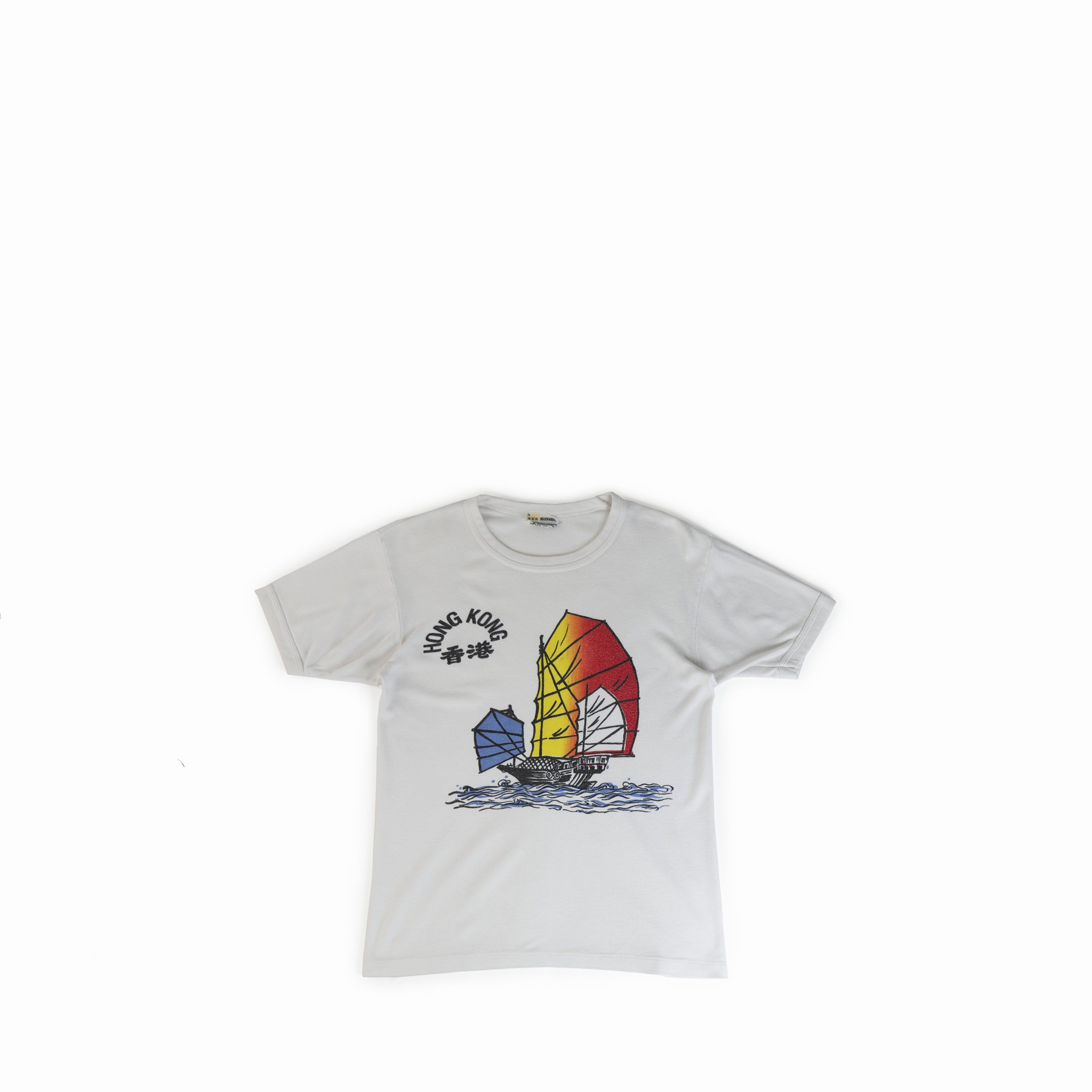 Vintage Vintage 1980's Hong Kong Ringer Tee Shirt Size US S / EU 44-46 / 1 - 1 Thumbnail