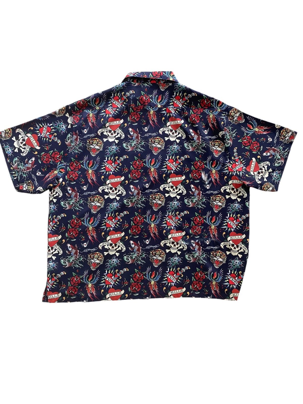 Ed Hardy × Vintage Vintage ED HARDY tatoo oversized Shirt hiphop style Size US L / EU 52-54 / 3 - 3 Thumbnail