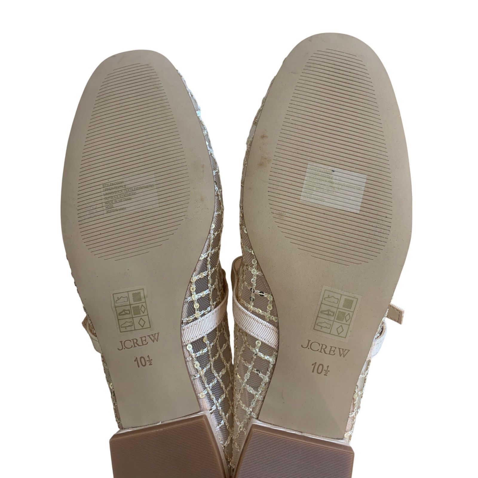 J.Crew NWT J.Crew Gold Sequin Mary Jane Ballet Flats Size US 10.5 / IT 40.5 - 5 Thumbnail