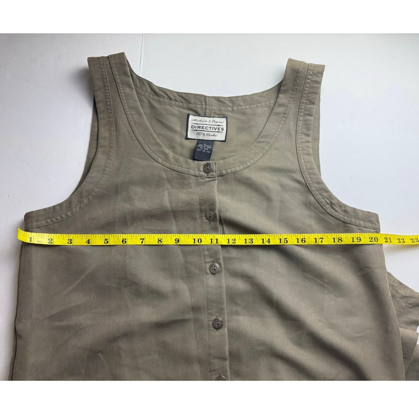 Other Directives Olive Lyocell Sleeveless Jumper Dress - L Size L / US 10 / IT 46 - 6 Thumbnail