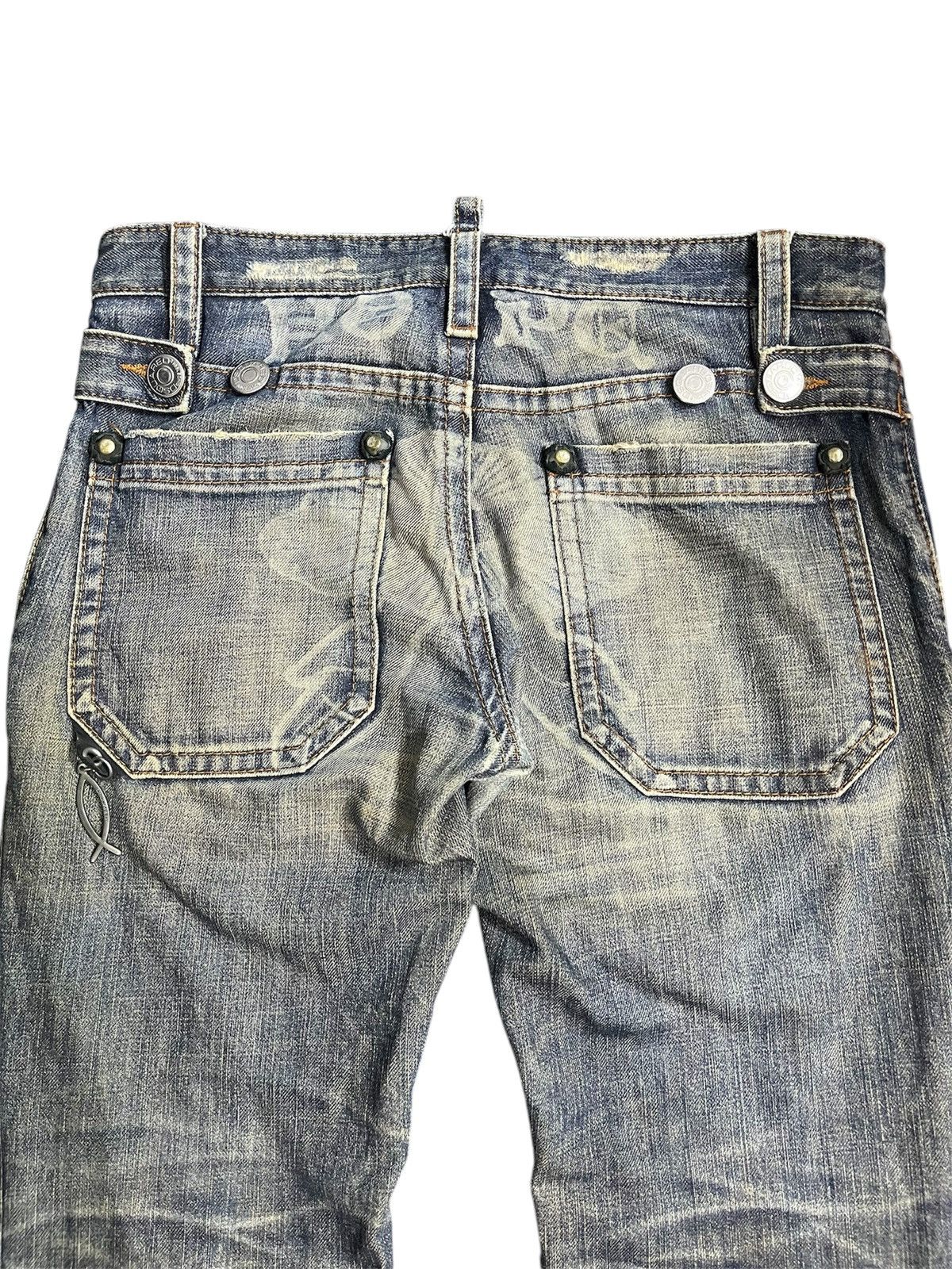 Dsquared2 05 Dsquared2 mudwash hope buckle back distressed jeans Size US 31 - 5 Thumbnail