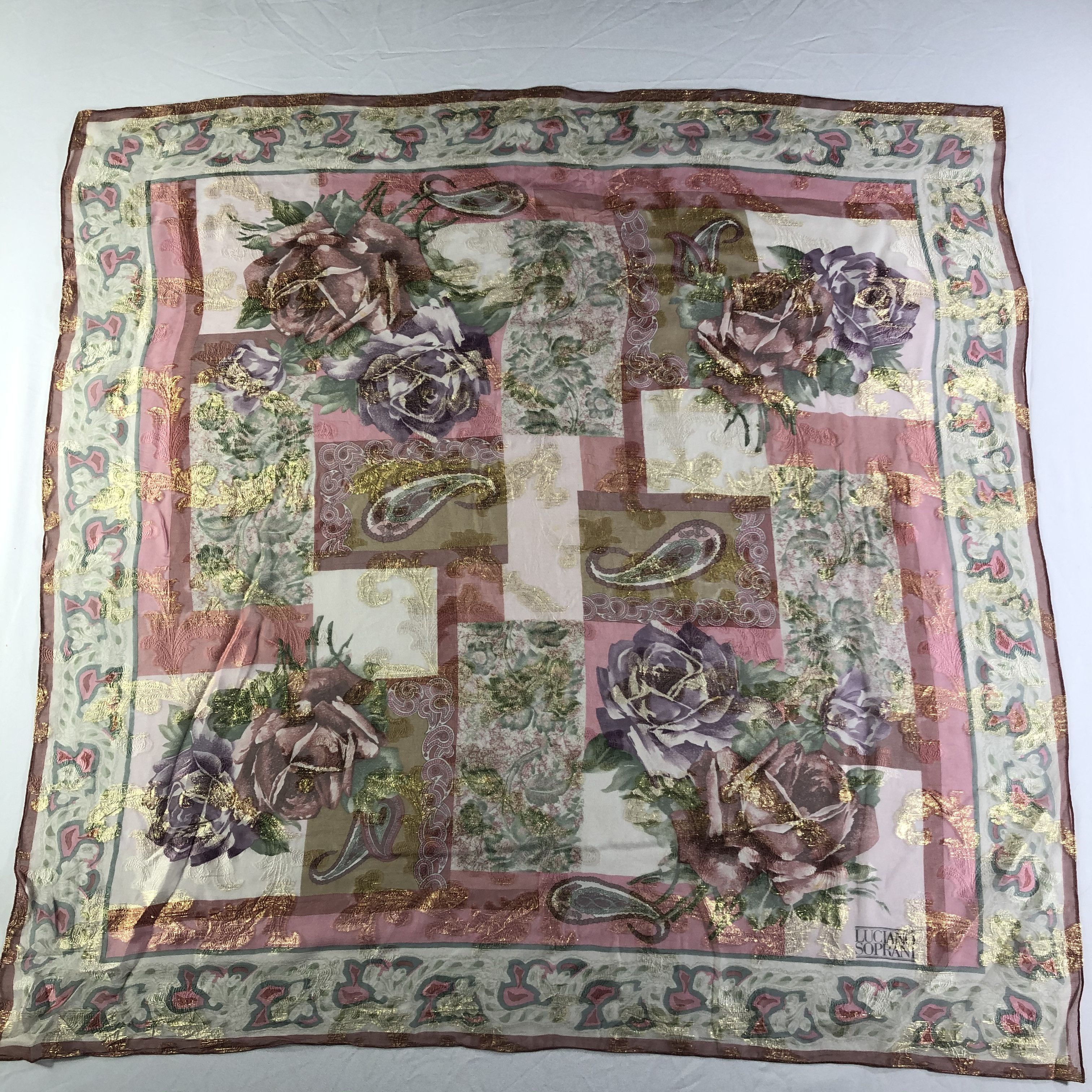 Vintage Vintage Luciano Soprani Silk Scarf Size ONE SIZE - 2 Thumbnail