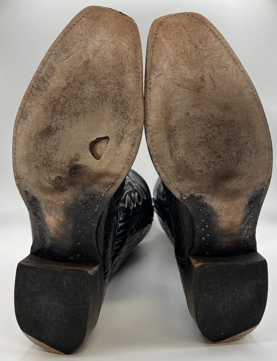 Lucchese LUCCHESE CLASSICS Black CAIMAN BELLY Cowboy Boots Size 13D Size US 13 / EU 46 - 10 Thumbnail