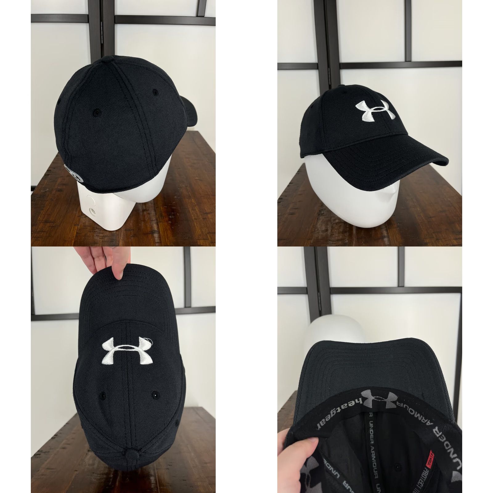 Under Armour Under Armour Hat Cap Fitted Mens Large White Embroidered Sports Cotton Polyester Baseball Cap Mens L White Sports Baseball Cap Under Armour Size ONE SIZE - 8 Thumbnail