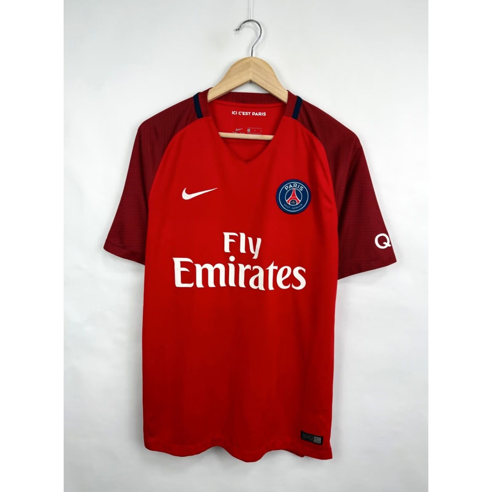 Nike Nike Draxler PSG Paris Saint Germain 2016 Soccer Jersey T-Shirt L Red Mens Size US L / EU 52-54 / 3 - 3 Thumbnail