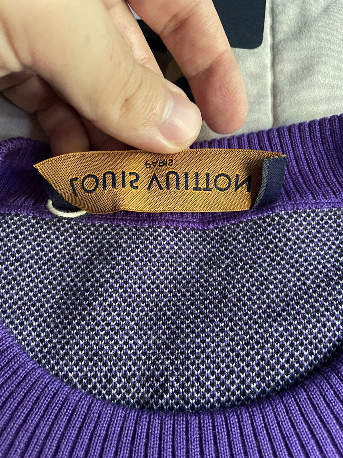 Louis Vuitton Louis Vuitton Purple Studio Jacquard Crewneck Size US XL / EU 56 / 4 - 8 Thumbnail