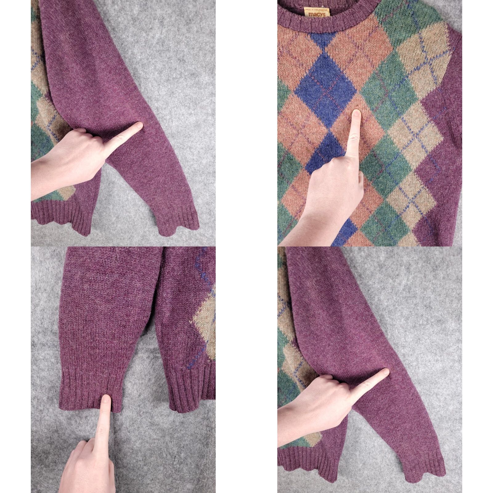 Vintage VINTAGE Alan Paine Shetland Wool Sweater Mens 42 Argyle Macy's L Green Christmas Wool Knit Pullover Crew Neck Mens Size US L / EU 52-54 / 3 - 8 Thumbnail