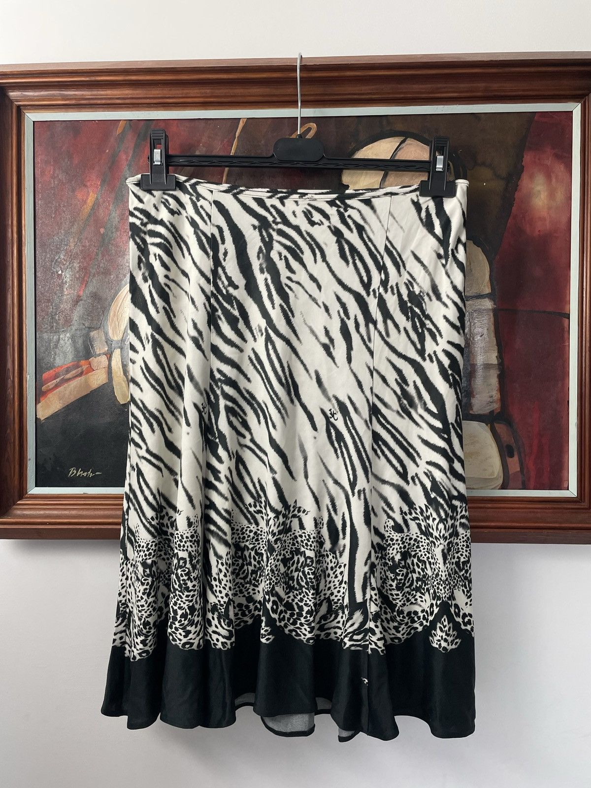 Versace Jeans Couture Vintage Versace Jeans Couture Allover Print Rayon Skirt Medi Size 32" / US 10 / IT 46 - 1 Thumbnail