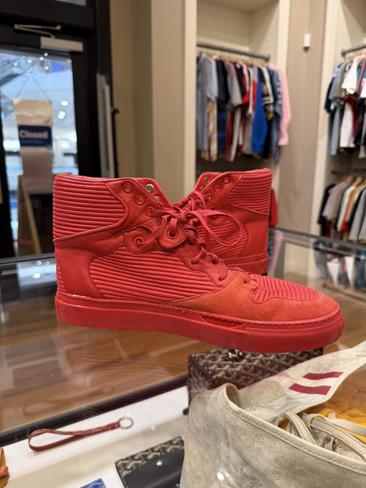 Balenciaga Balenciaga Pleated Arenas -Red Suede Size US 6 / EU 39 - 5 Thumbnail