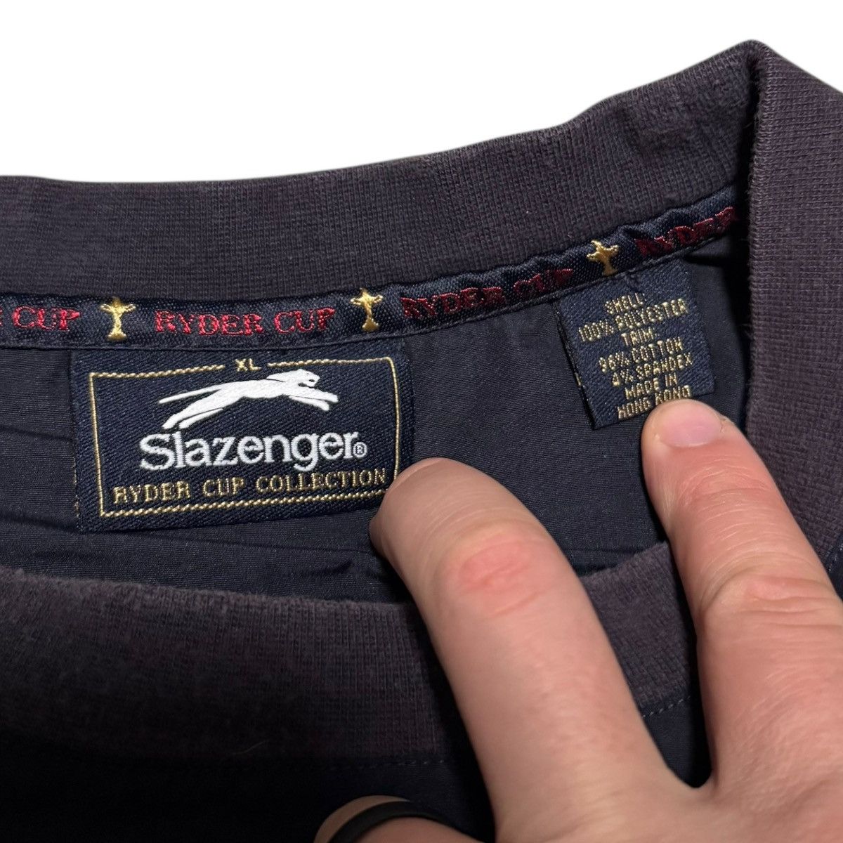 Vintage 2001 Slazenger Ryder Cup Navy Blue Windbreaker Men's XL Size US XL / EU 56 / 4 - 4 Thumbnail