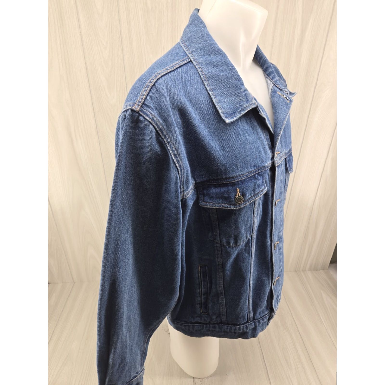 Wrangler VINTAGE Wrangler Hero Denim Jean Jacket Mens XL Button Up Trucker Jeans Size US 36 / EU 52 - 7 Thumbnail