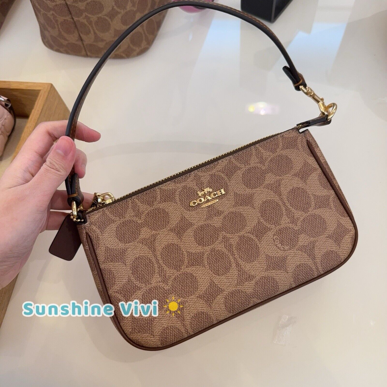 Coach NWT Coach Hand Bag CW426 Nolita 19 Gold/TAN/Brown Size ONE SIZE - 1 Thumbnail