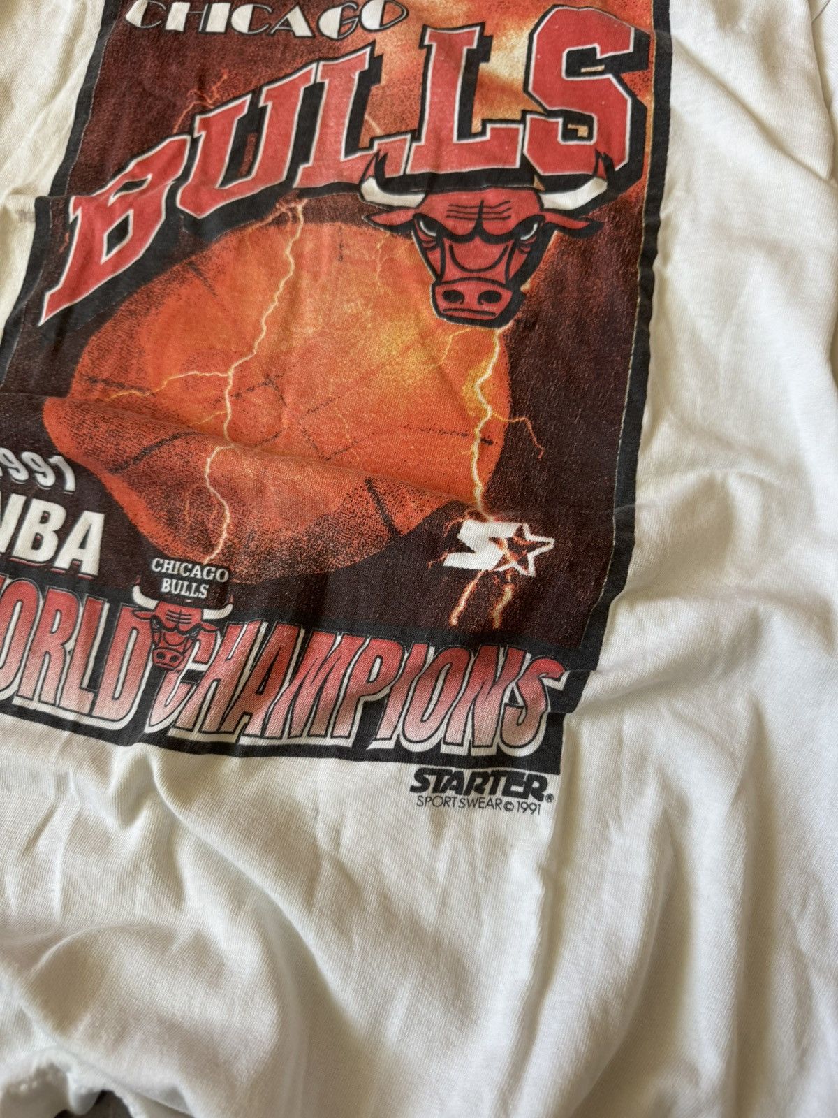 NBA Chicago Bulls NBA Merch Vintage 1991 World Champions Starter Size US L / EU 52-54 / 3 - 2 Thumbnail