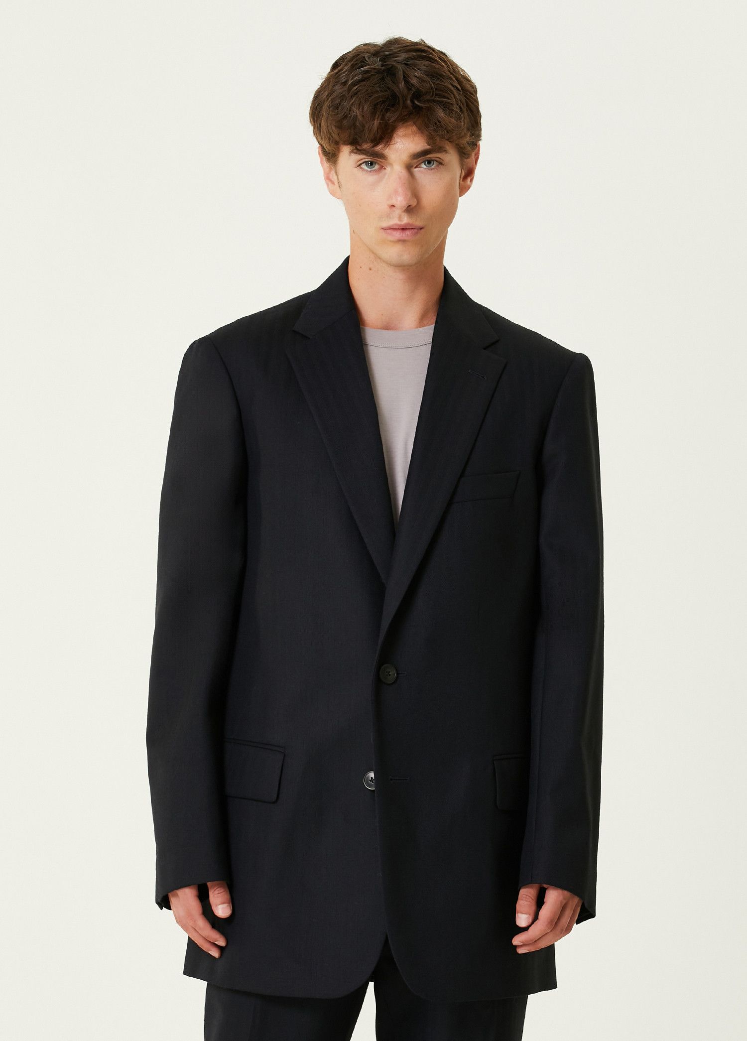Dries Van Noten DRIES VAN NOTEN Blunt navy blue wool blazer Medium Size 38R - 1 Thumbnail