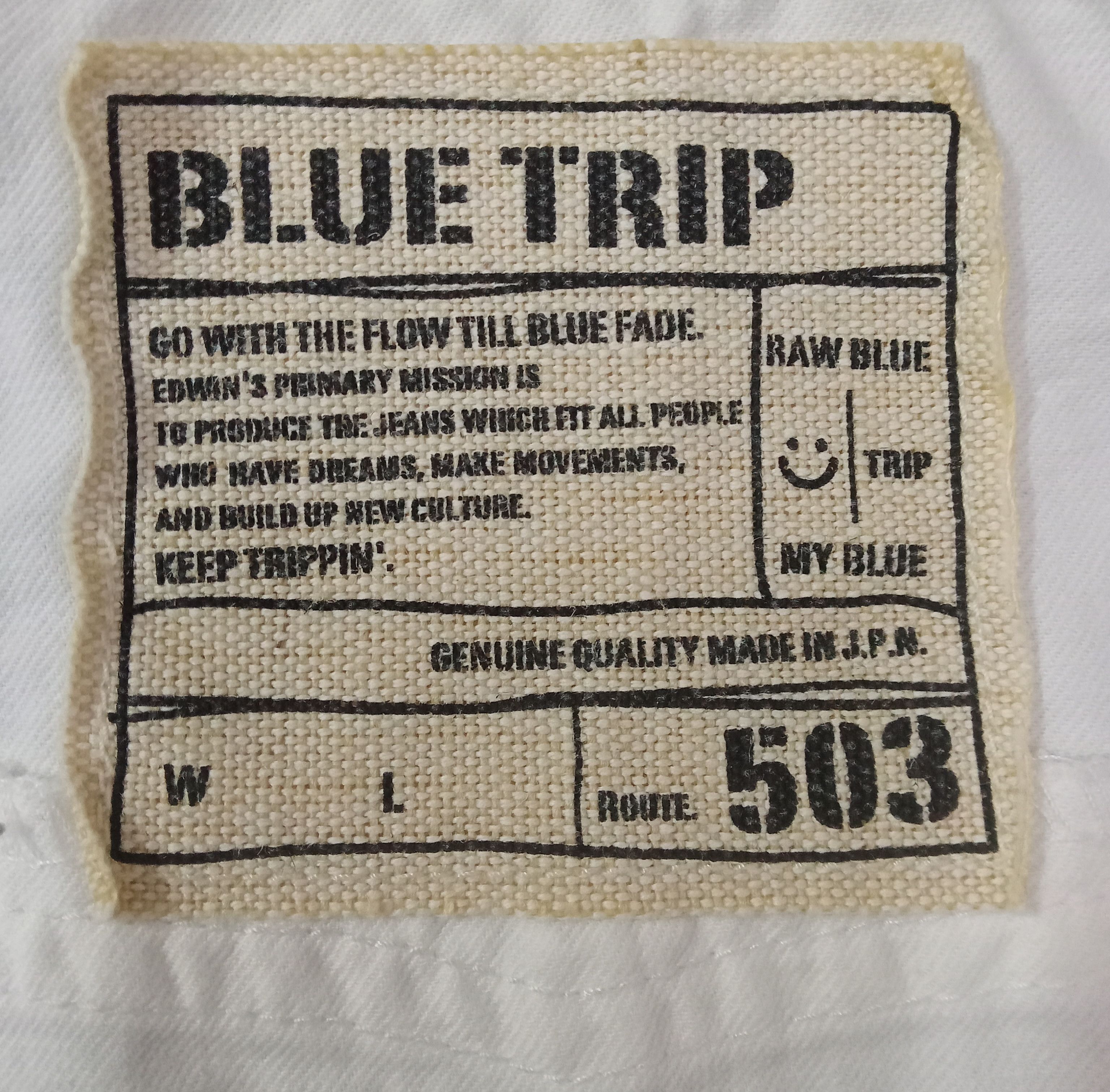Edwin Edwin 503 Blue Trip (White) Jacket Size US M / EU 48-50 / 2 - 2 Thumbnail