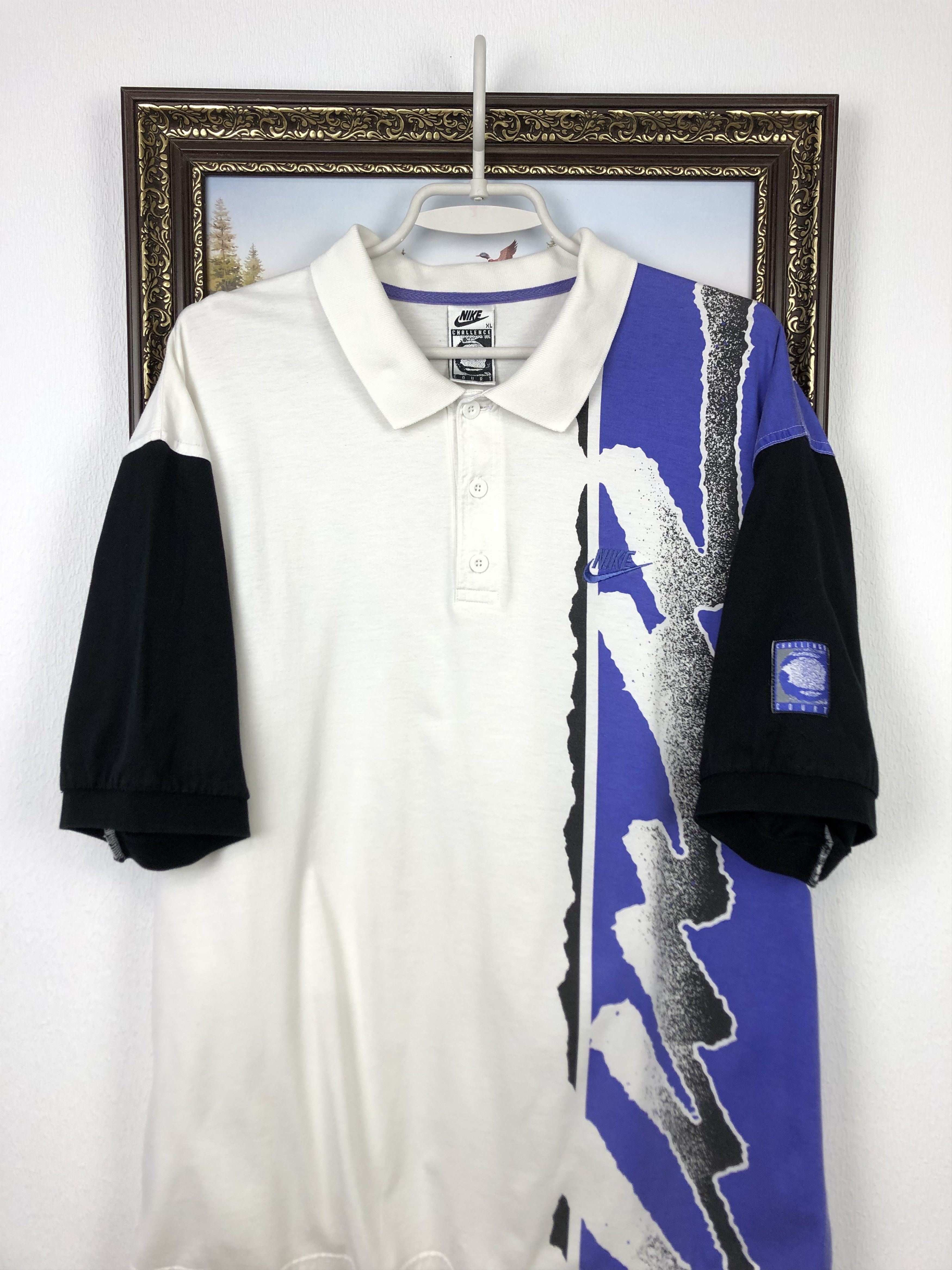 Nike Vintage 90's Nike Challenge Court Agassi Polo Shirt Tennis Size US XL / EU 56 / 4 - 2 Thumbnail