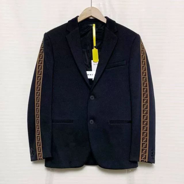 Fendi Fendi Black Side FF Logo Blazer Size US M / EU 48-50 / 2 - 1 Thumbnail