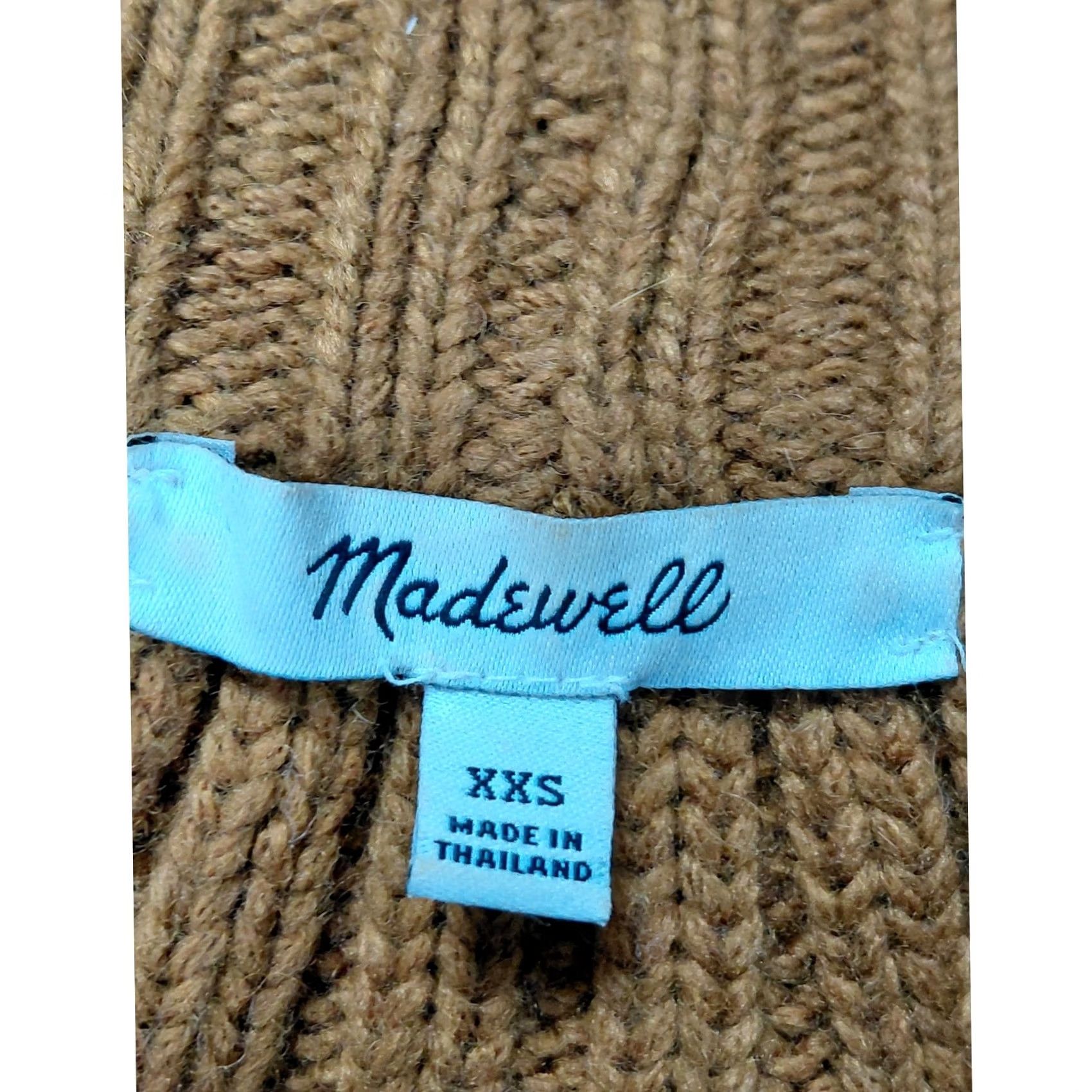 Madewell Madewell Sweater Brown Merino Wool Blend Size 2XS Crew Neck Long Sleeve Knitted Pullover Women Vintage N/A Size XXS / US 00 / IT 34 - 5 Thumbnail