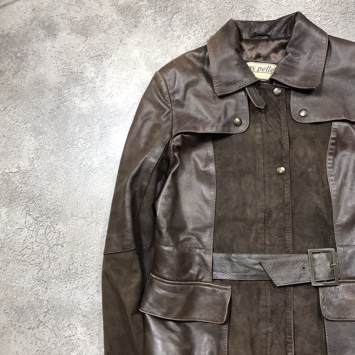 Japanese Brand VINTAGE Y2K LEATHER JACKET JAPAN CASUAL STREETWEAR 90s Size M / US 6-8 / IT 42-44 - 2 Thumbnail