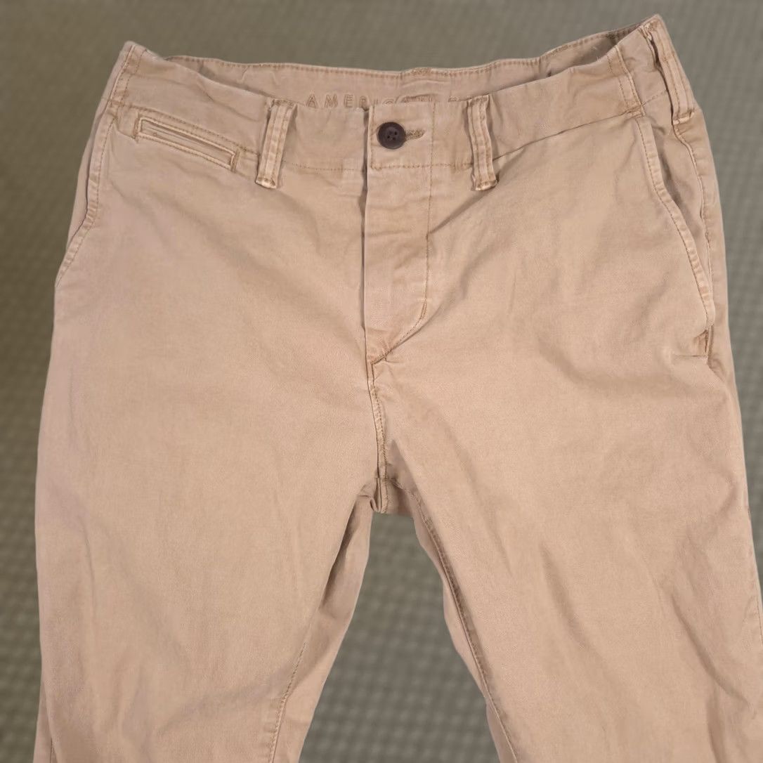 American Eagle Outfitters VINTAGE? No. American Eagle Outfitters Pants Mens 29x30 Khaki Skinny Flex Chino Stretch Size US 29 - 1 Thumbnail