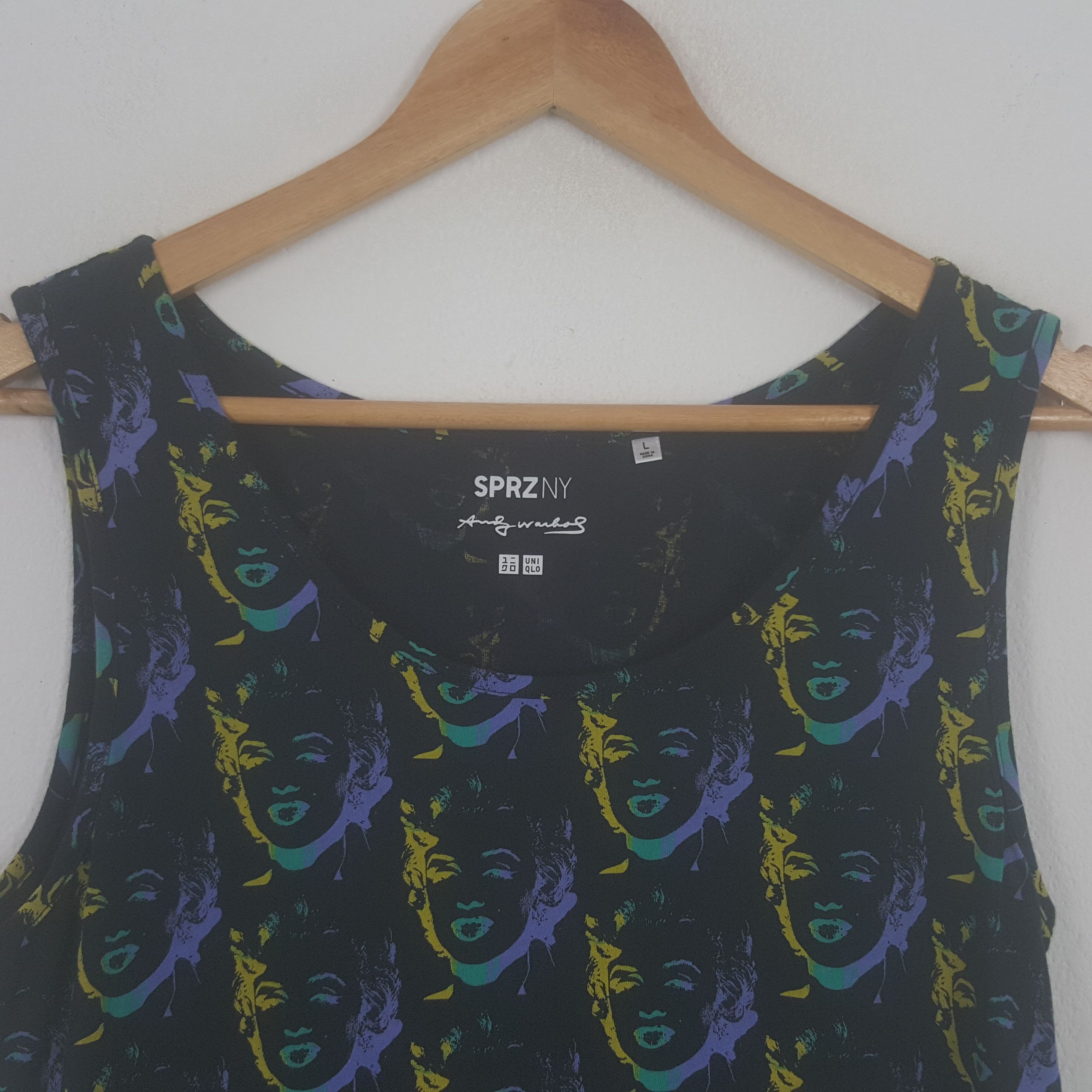 Andy Warhol × Japanese Brand × Vintage Vintage Andy Warhol Fullprint Sleeveless Tshirt Size US S / EU 44-46 / 1 - 2 Thumbnail