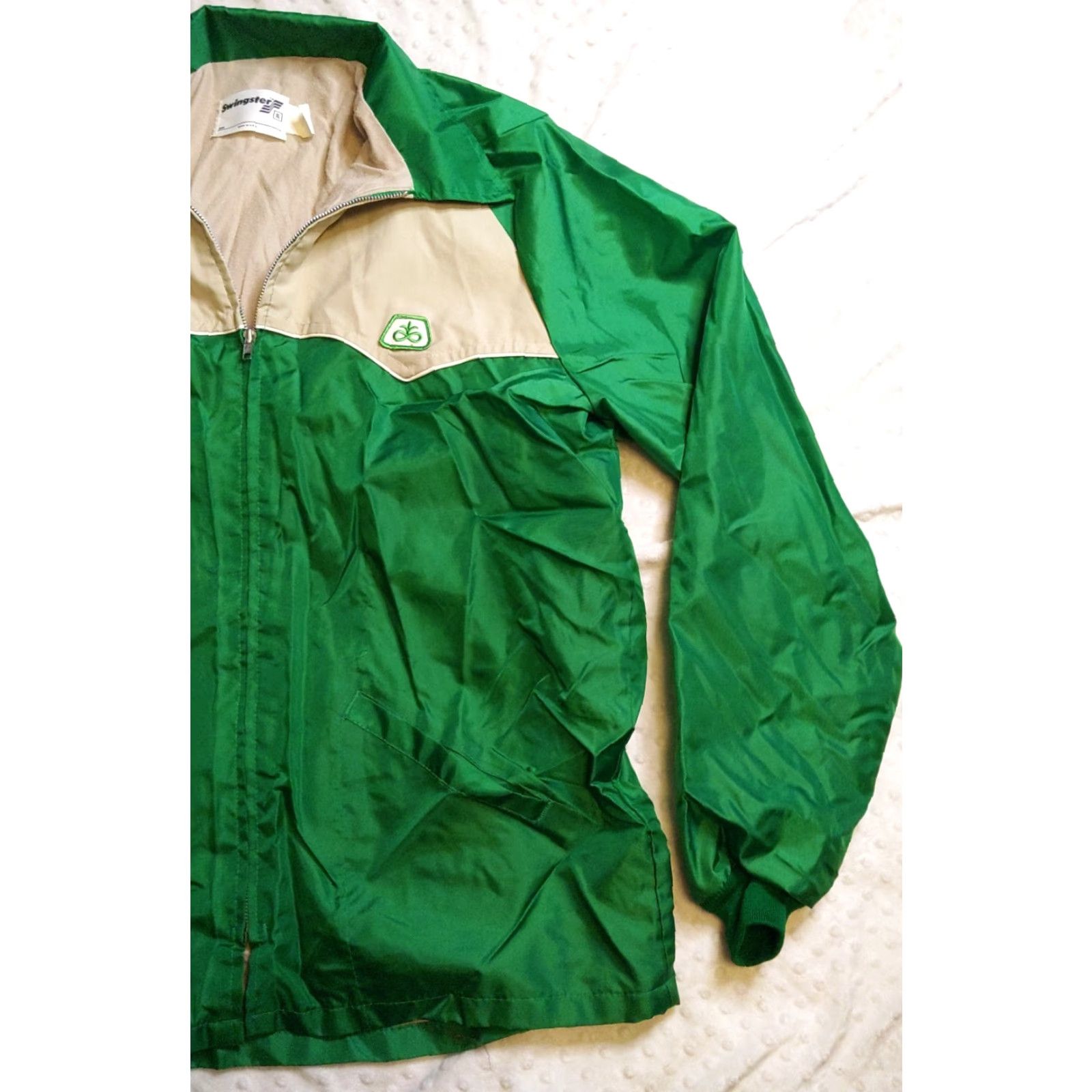 Vintage VINTAGE Swingster Jacket XL Green Windbreaker Mens USA 90s Retro 80s Lightweight Softshell Full Zip Lined Polyester Embroidered Logo Image not needed Size US XL / EU 56 / 4 - 2 Thumbnail