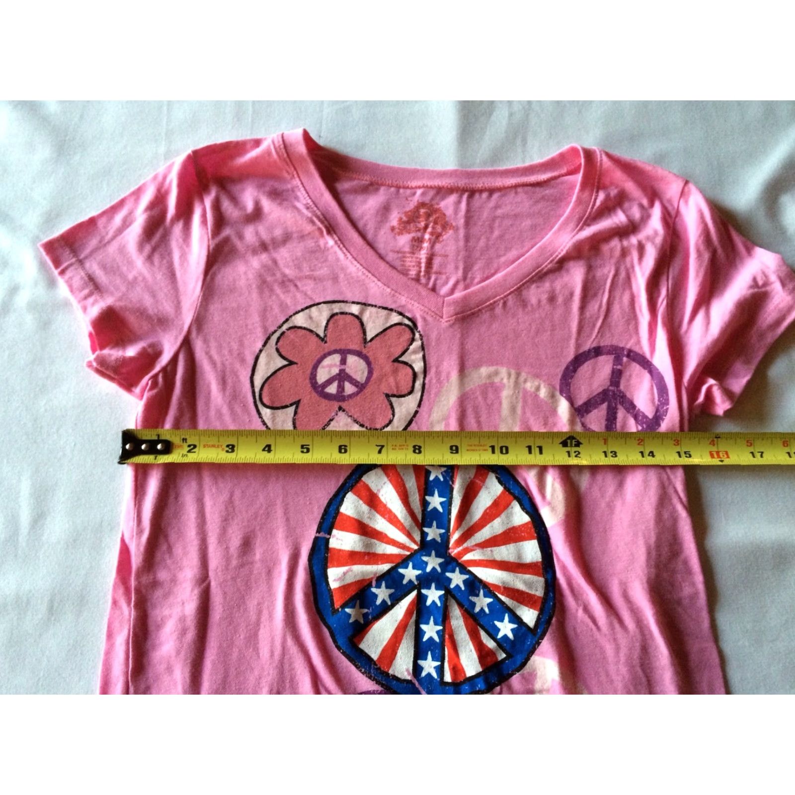 Pinko VINTAGE Peace Symbols Print Women's T Shirt Sz M Pink Tee 7/9 Size M / US 6-8 / IT 42-44 - 7 Thumbnail