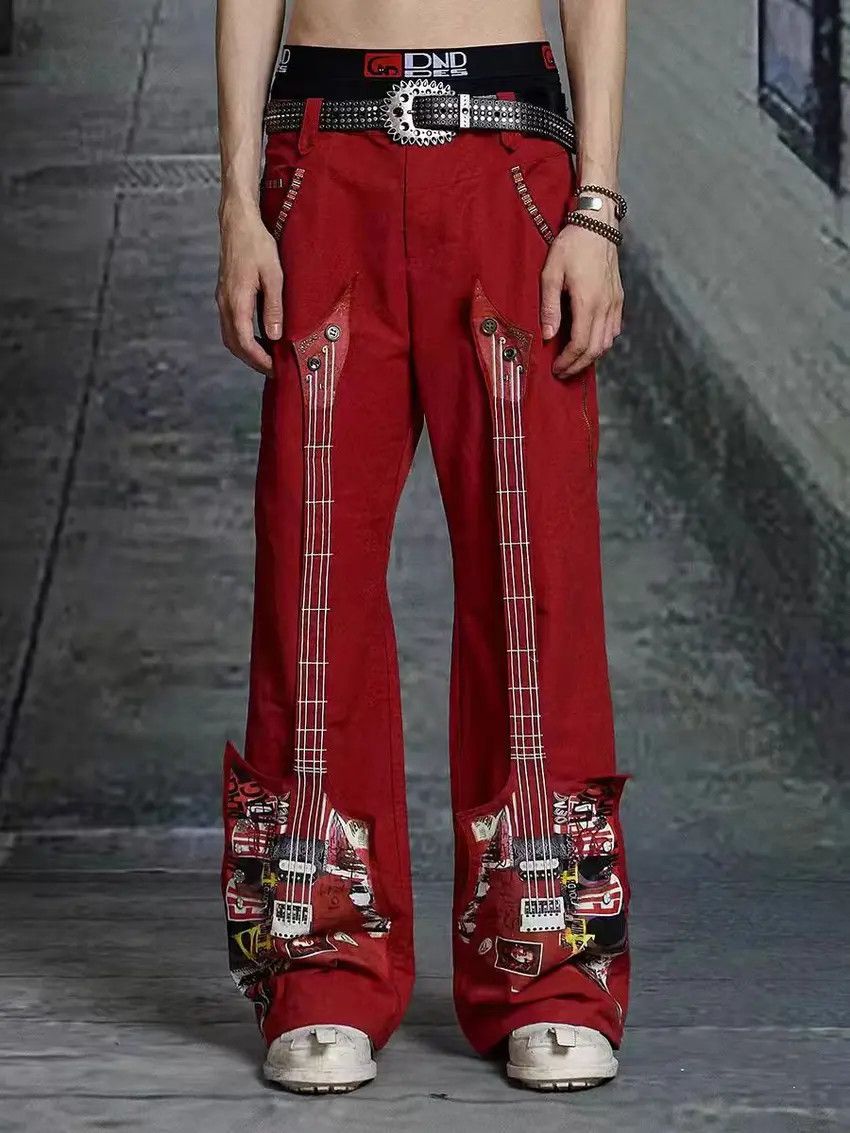 Designer × Japanese Brand Vintage Hip Hop Street Style Loose Casual Pants Size US 31 - 1 Thumbnail