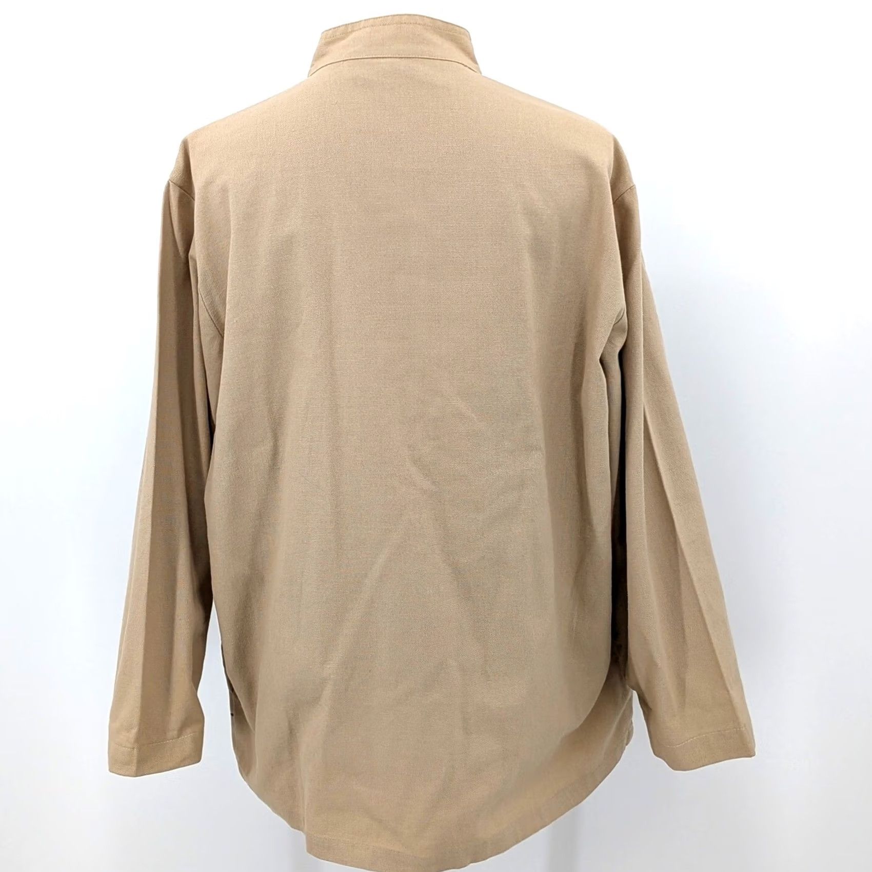 Tudor Tudor Court by Haband Blouse Embroidered Button Front Jacket 100% Cotton Beige M Womens Size M / US 6-8 / IT 42-44 - 2 Thumbnail
