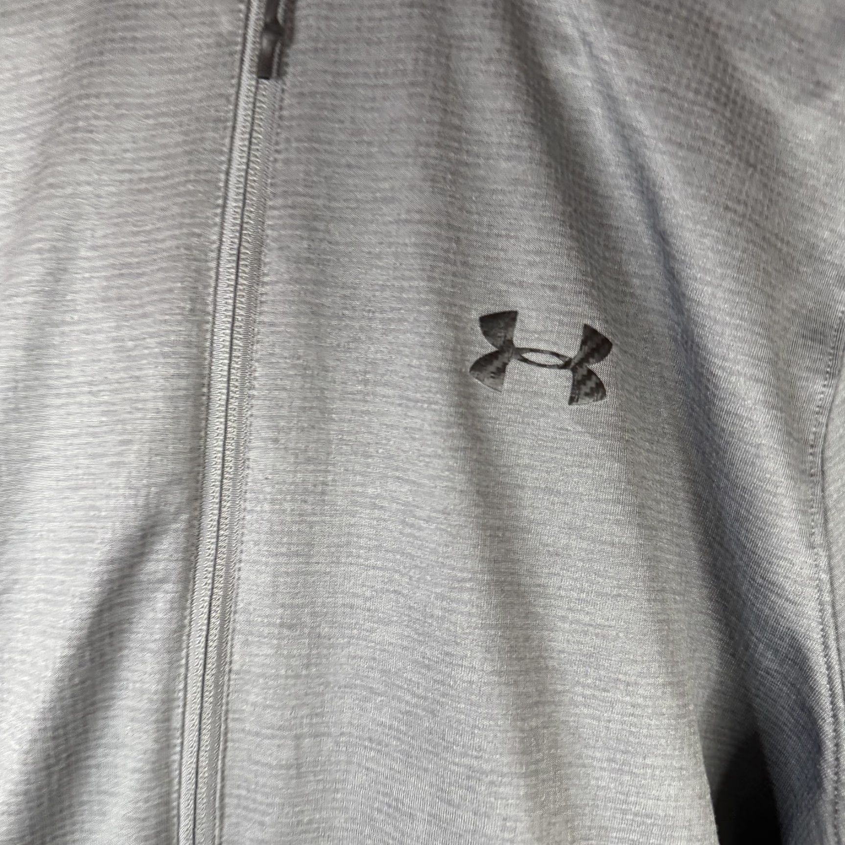 Under Armour Under Armour Jacket Mens L Gray Hooded Full Zip Lined Lightweight Athletic Running Gym Training Casual Front Zip Pockets Size US L / EU 52-54 / 3 - 7 Thumbnail