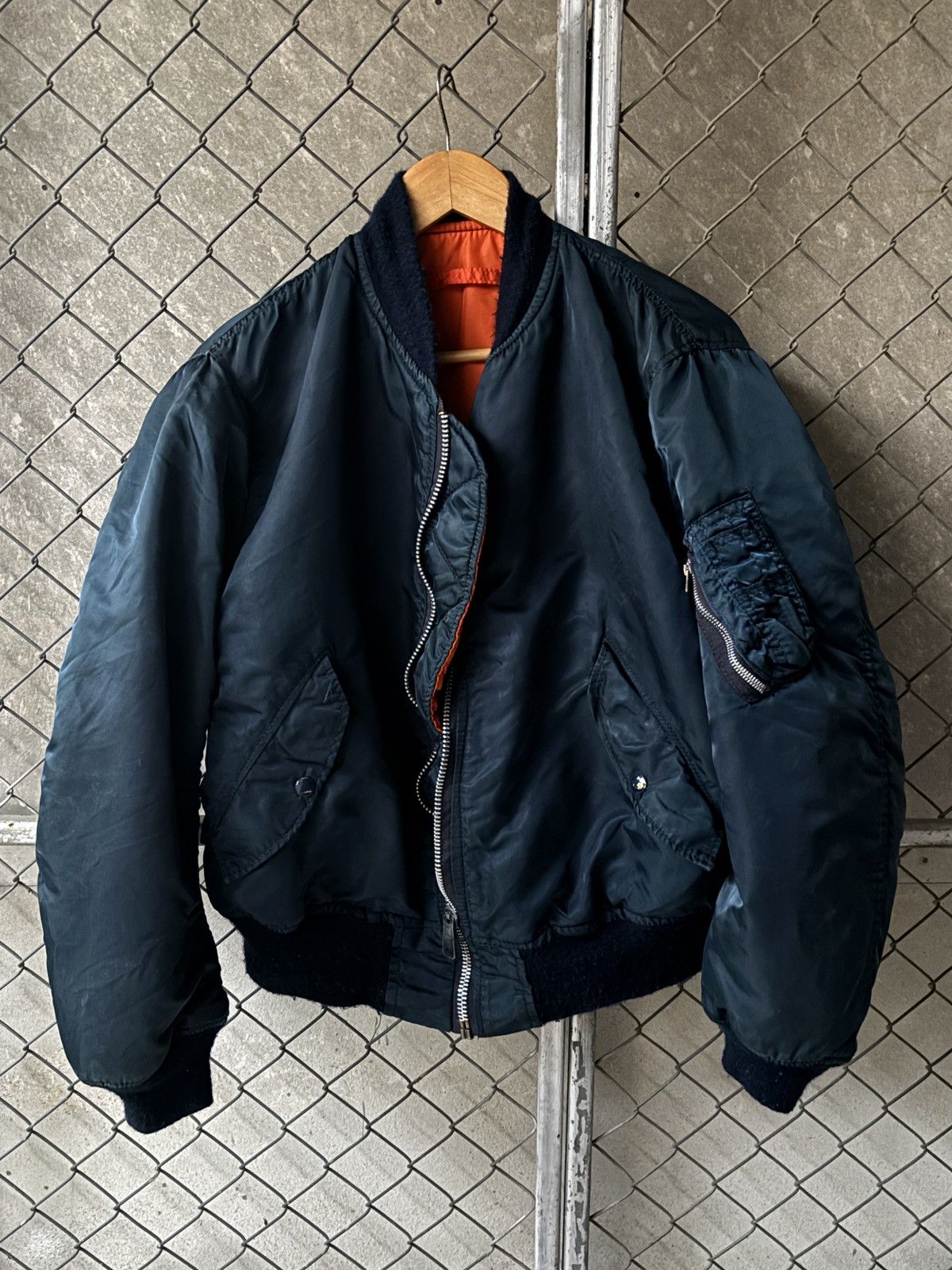 Alpha Industries Vintage Reversible MA-1 Bomber Jacket Size US L / EU 52-54 / 3 - 2 Thumbnail