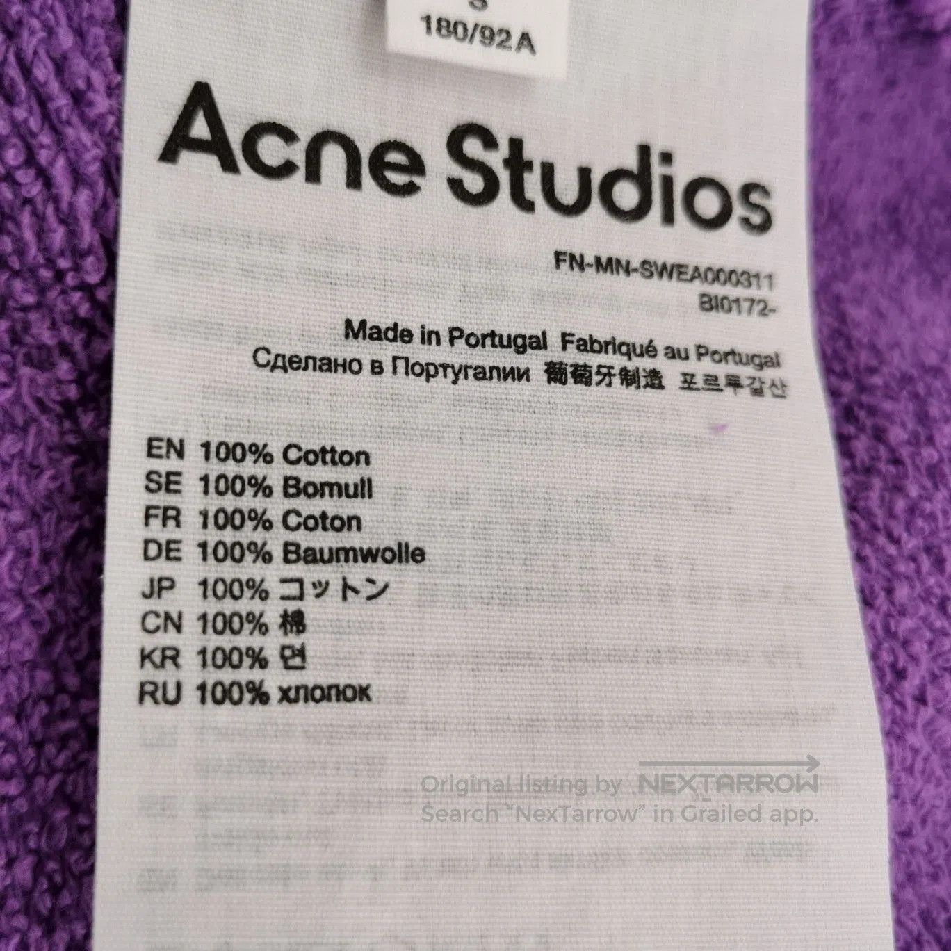 Louis Vuitton Acne Studios Cotton Logo Crewneck Sweatshirt S. Size US S / EU 44-46 / 1 - 9 Thumbnail