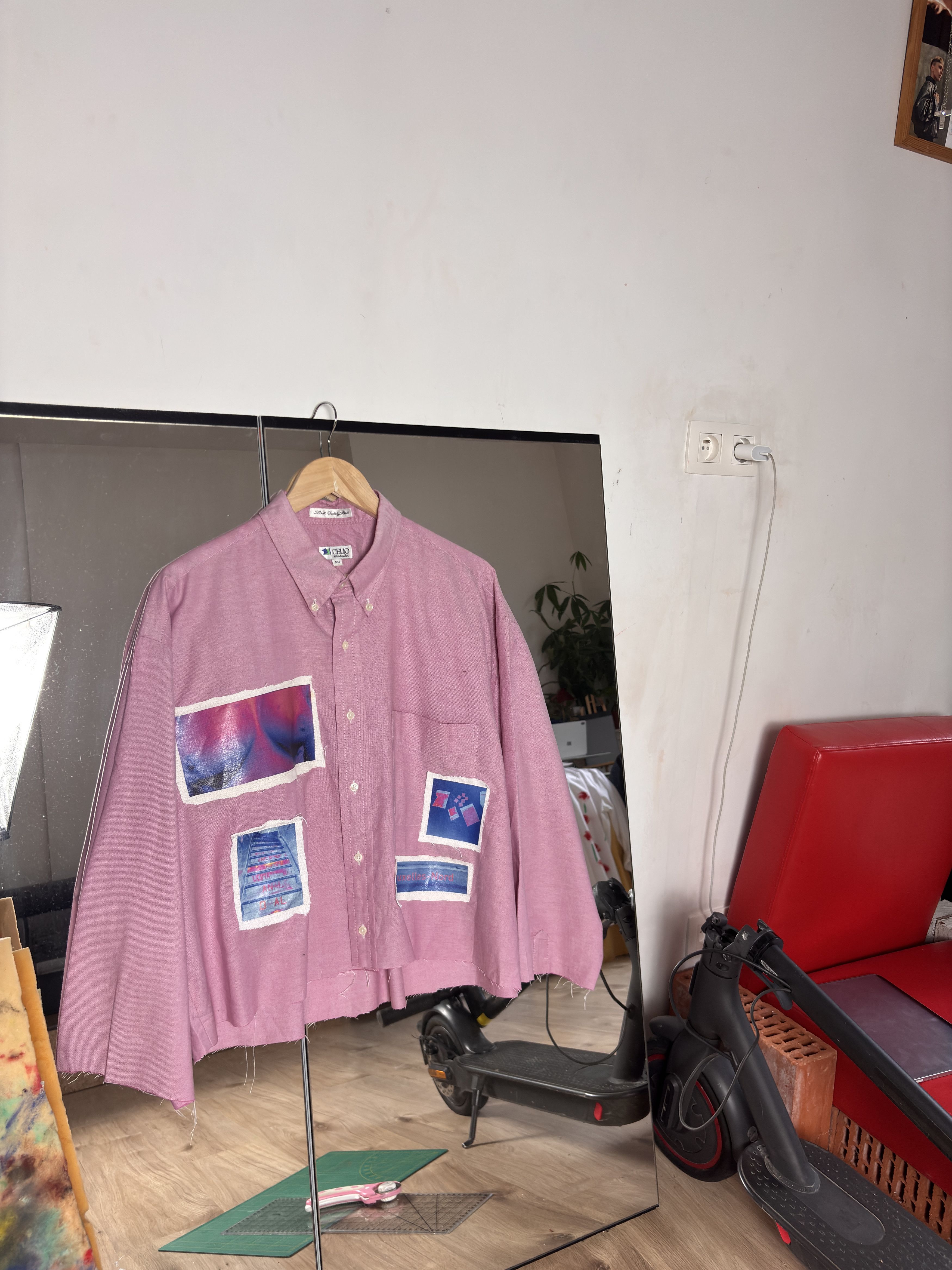 Vintage Pink shirt erotic Brussels bruxelles custom Size US M / EU 48-50 / 2 - 2 Thumbnail