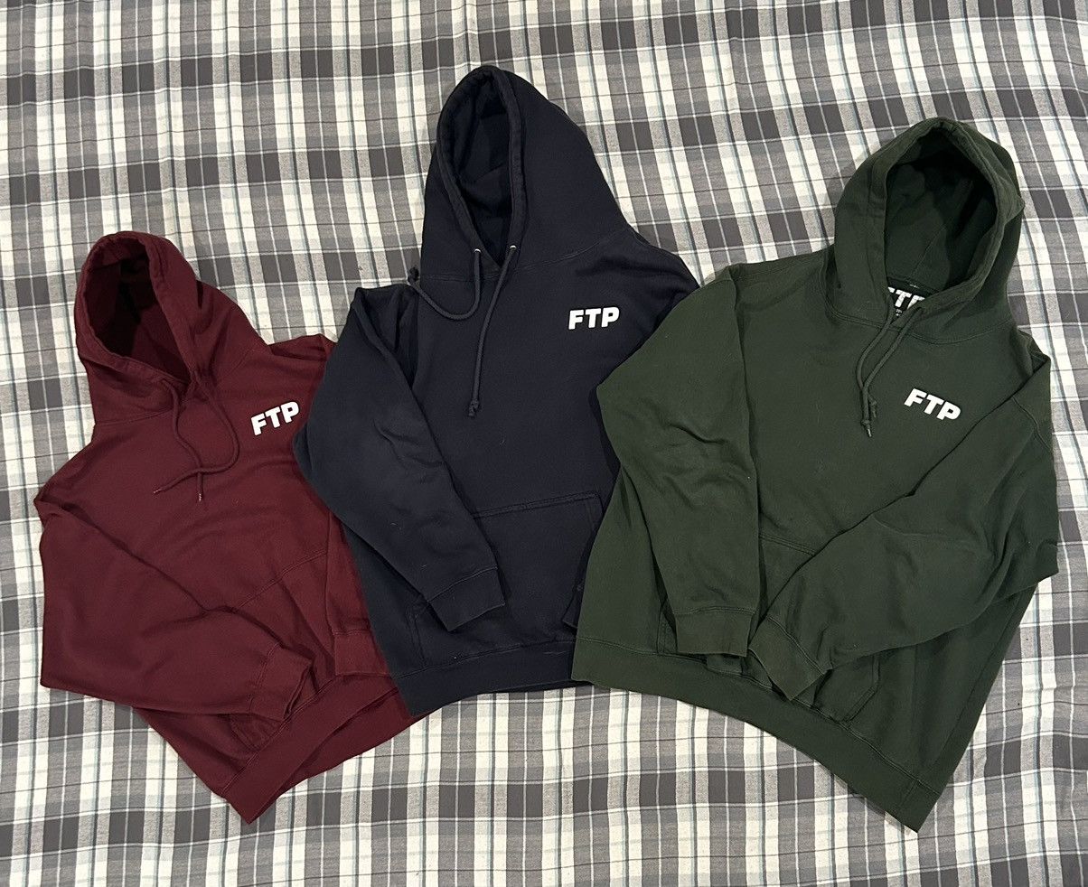 image of Fuck The Population Ftp - OG Logo Hoodies in Green, Men's (Size Large)