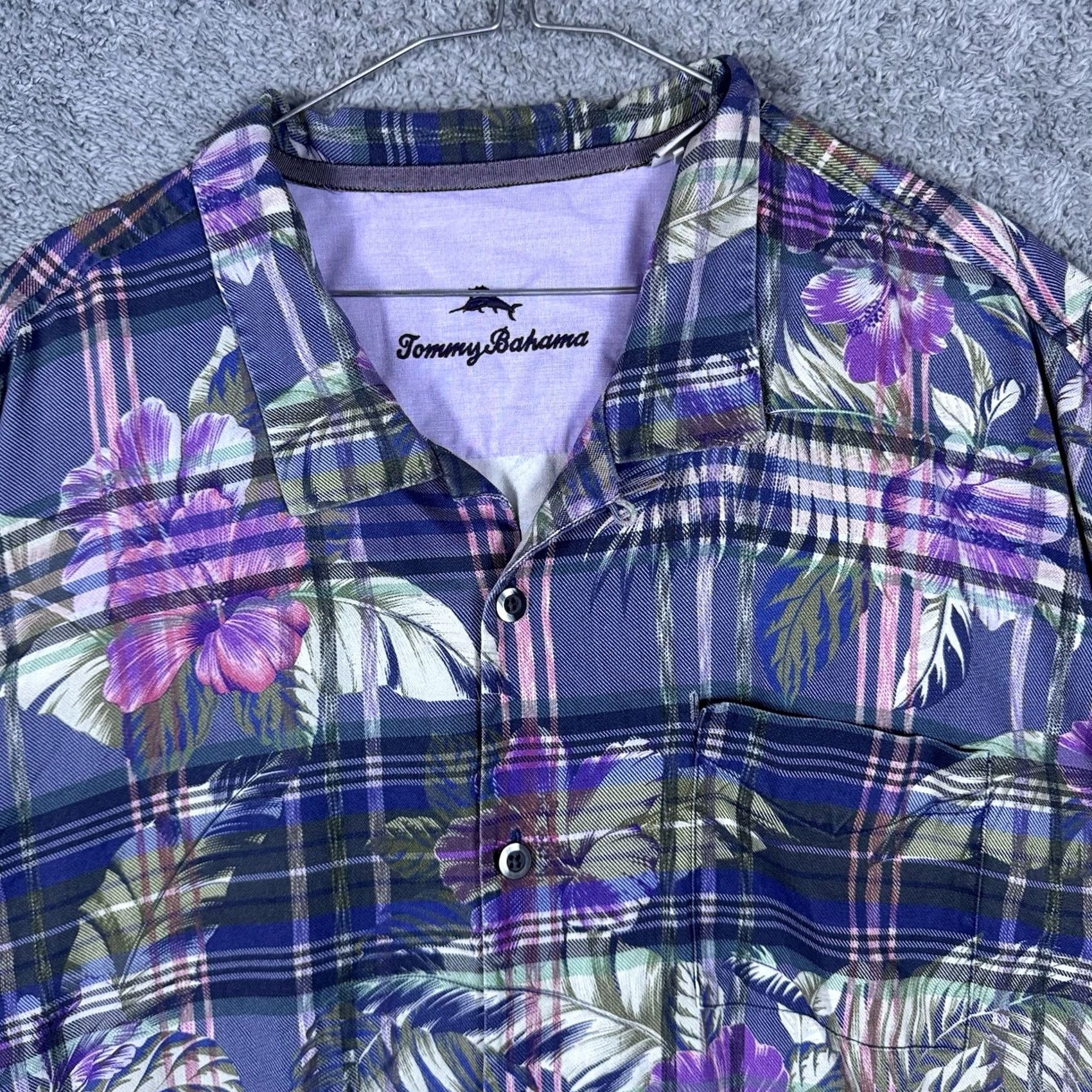 Tommy Bahama Tommy Bahama Shirt Mens 3XLB Huladays IslandZone Hawaiian Floral Silk Casual Collared Button-Up Beach Tropical Vacation Resortwear Mens Size US XXL / EU 58 / 5 - 4 Thumbnail