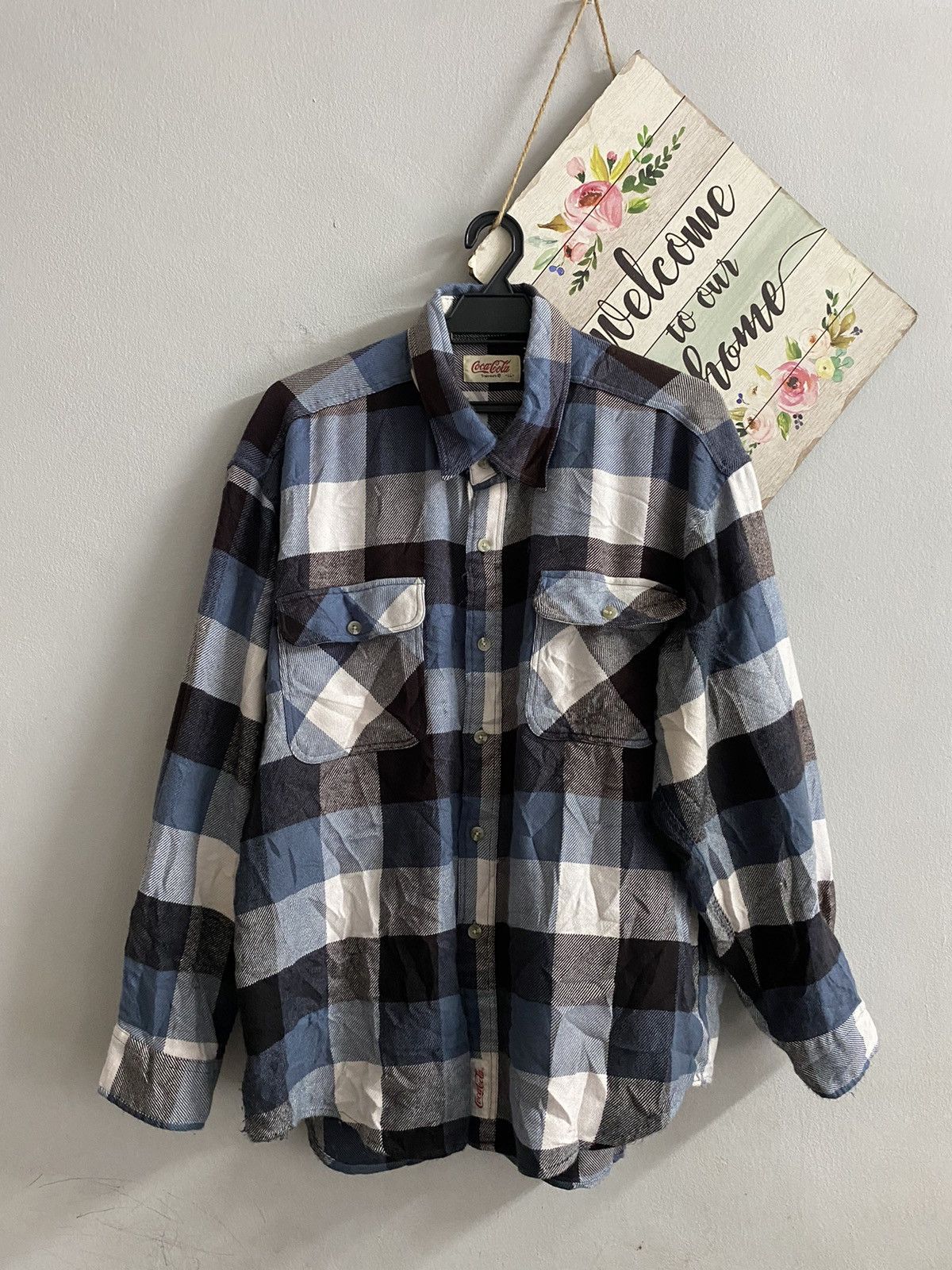 Coca Cola × Vintage Vintage Coca cola Flannel heavy flannel shirt Size US L / EU 52-54 / 3 - 1 Thumbnail