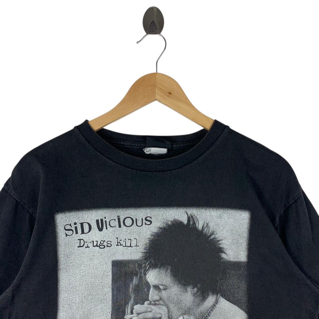 Other Vintage Sid Vicious "Drugs Kill" Long Sleeve Shirt Size US M / EU 48-50 / 2 - 2 Thumbnail