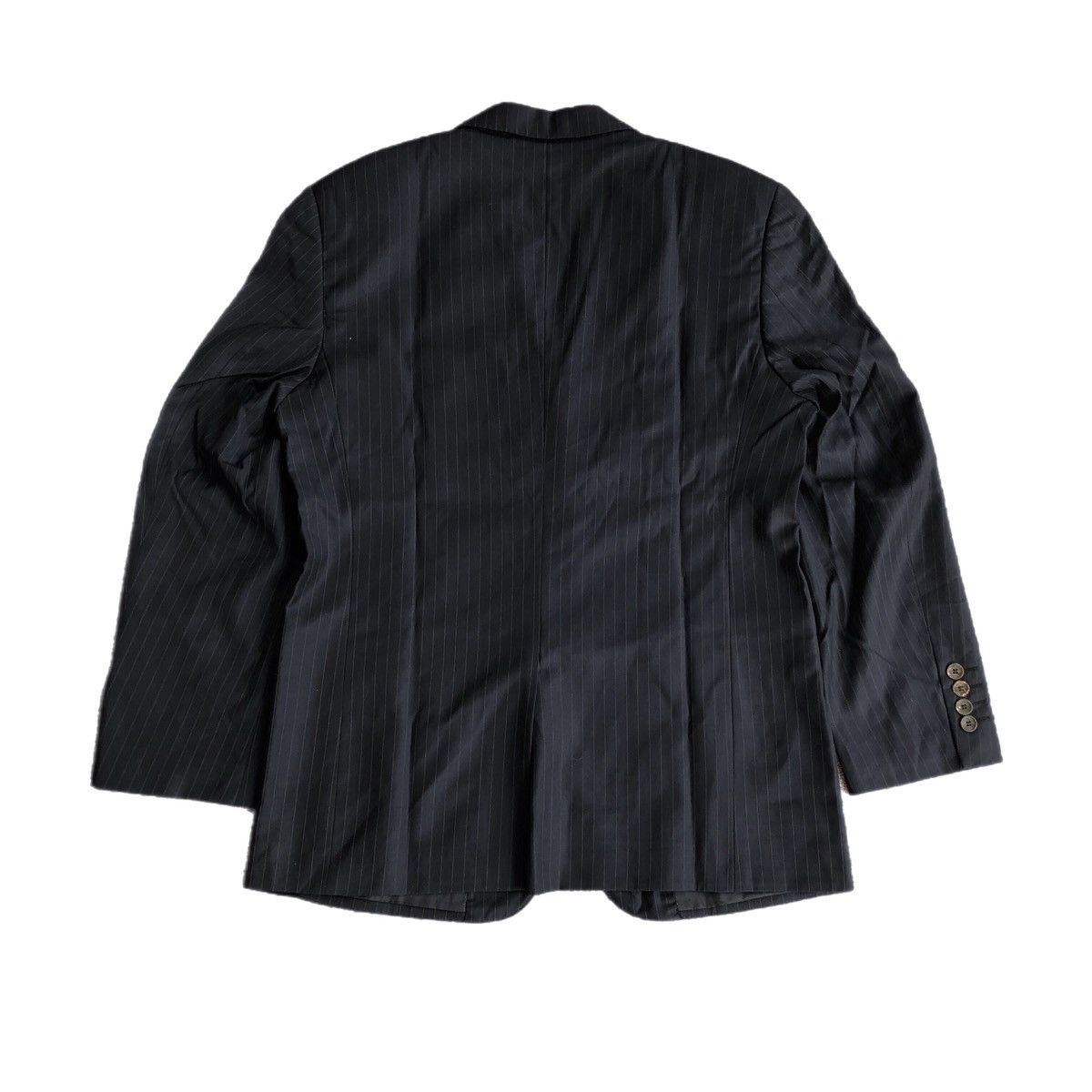 Giorgio Armani 90s Rare Giorgio Armani Striped Black Blazer Size 48R - 2 Thumbnail